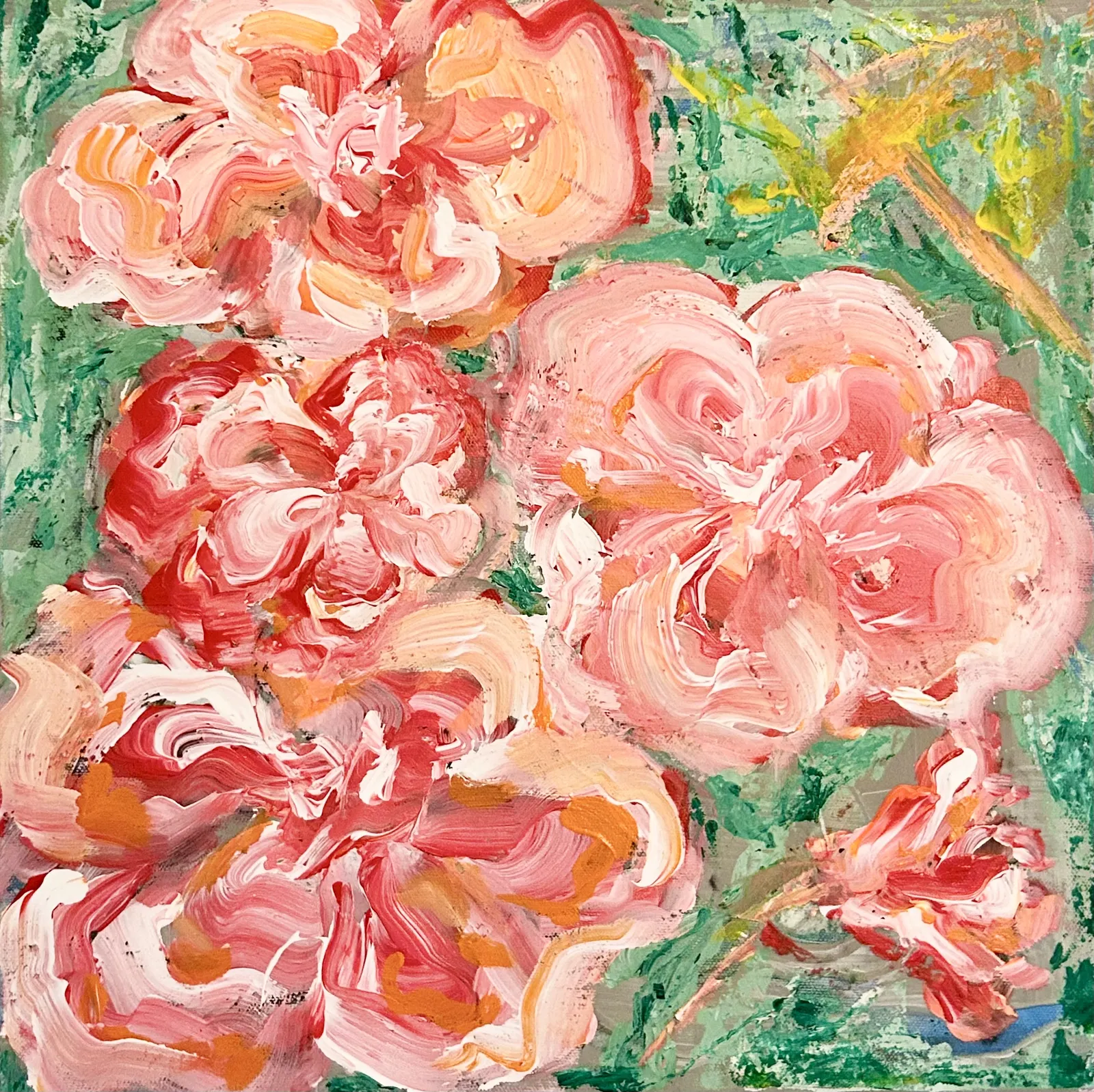 Akrylmålning Petals in Motion av Lena Larsson