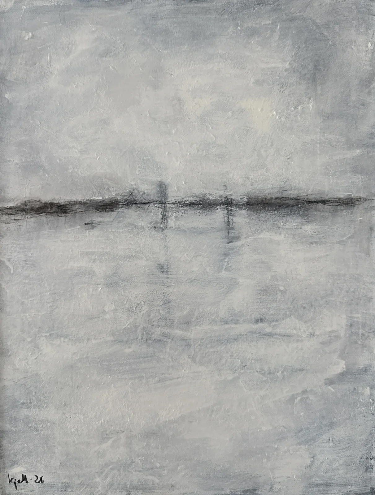 Akrylmålning Sveaborg av Kjell Öberg