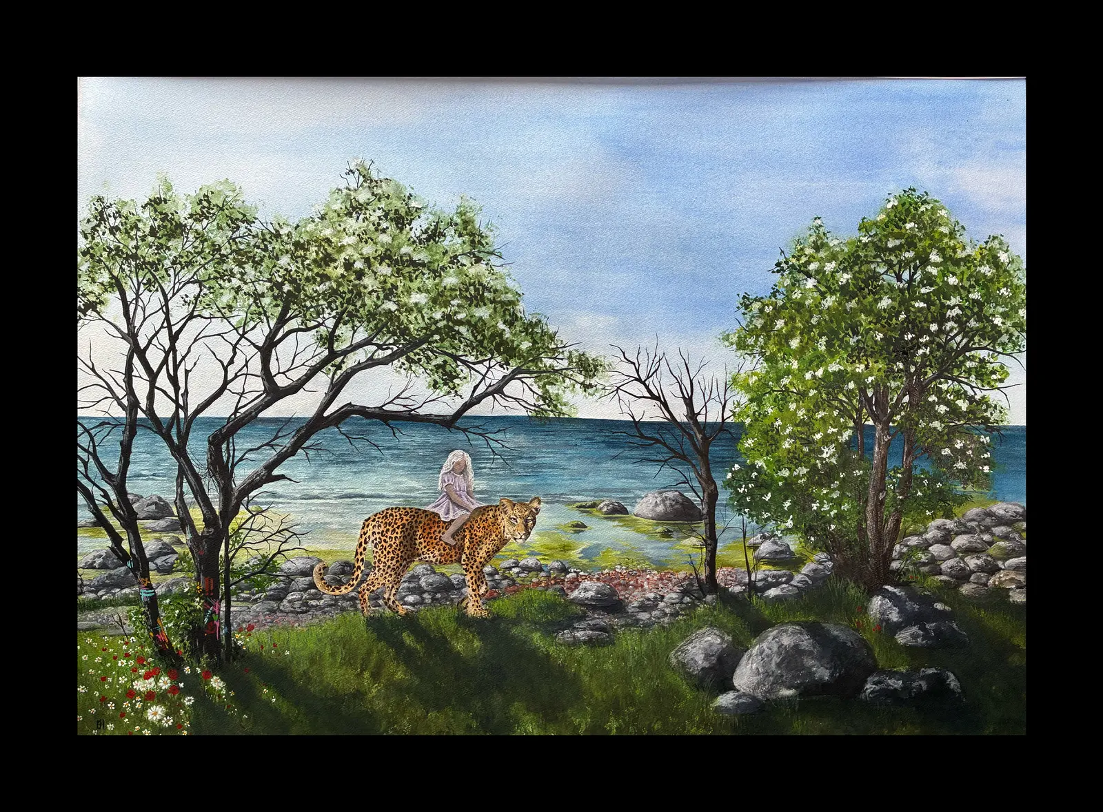 Akvarell My ride through life av Ewah Holmberg