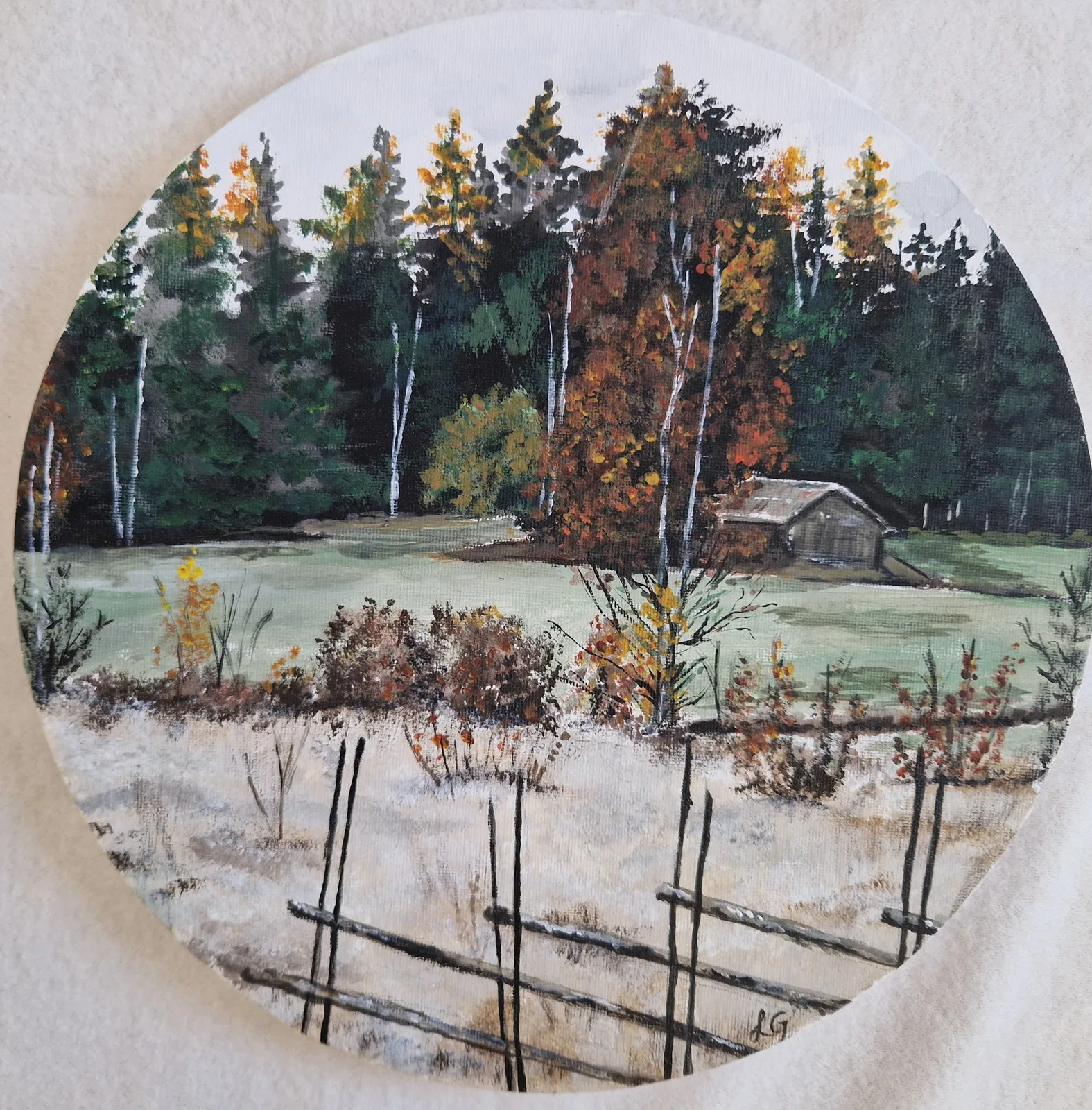 Akrylmålning Rögården av Linda Terese Gestblom