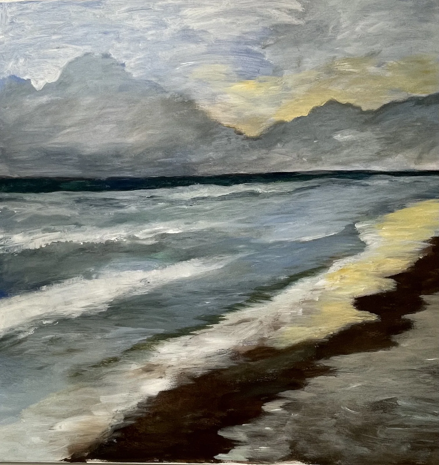 Akrylmålning Stranden av Mia-Maria Hedberg