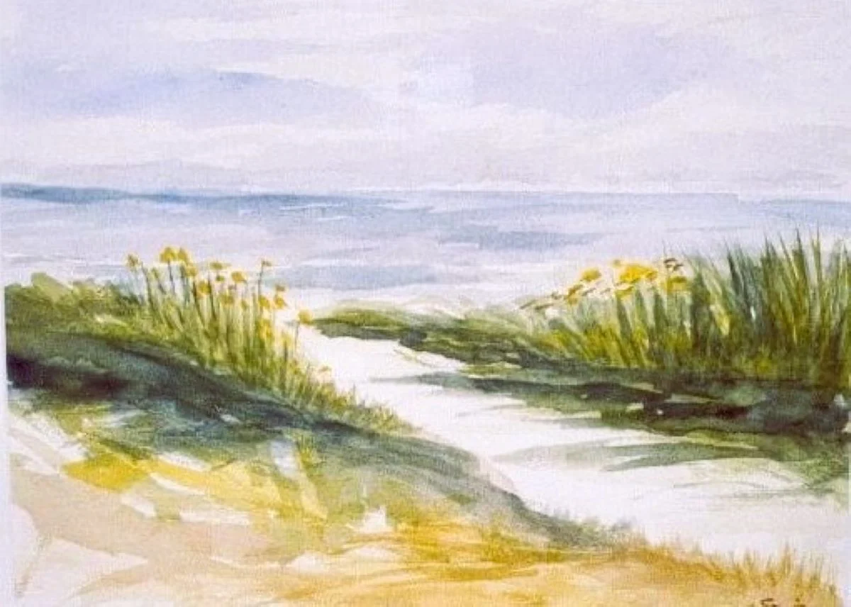 Akvarell Sommar Falsterbo/Summer in Falsterbo av Sonja Svensson