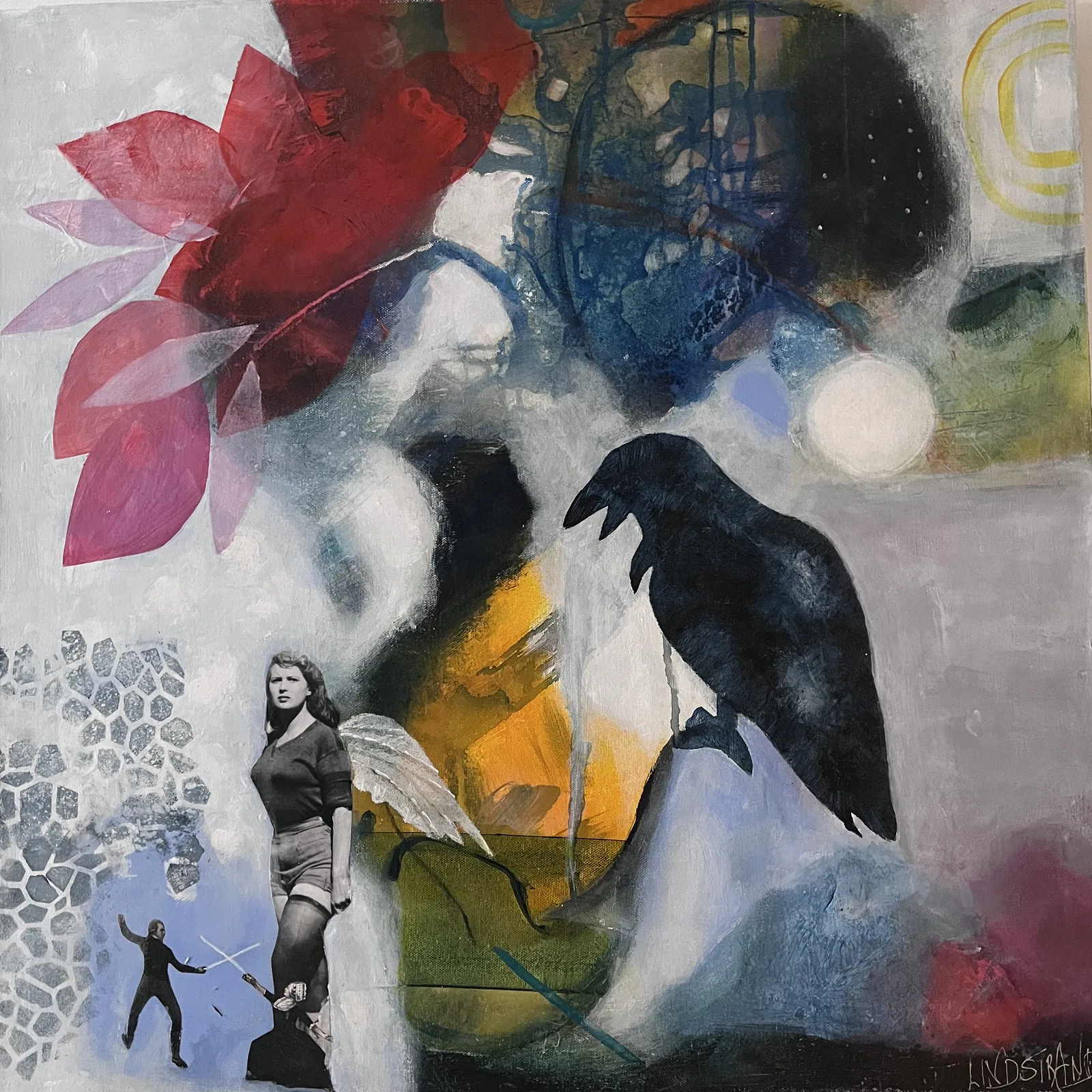 Akrylmålning TERRORBALANS av Lena Lindstrand