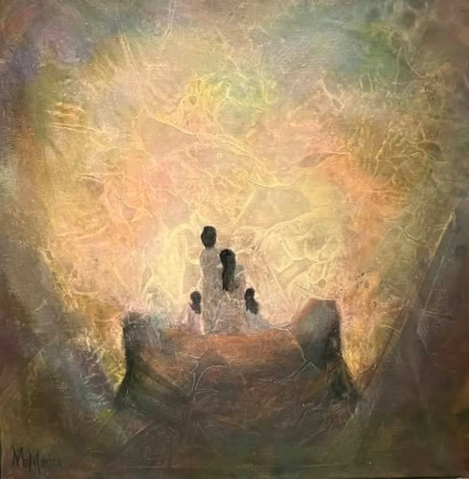 Akrylmålning Time for decision av Marilyn Miller