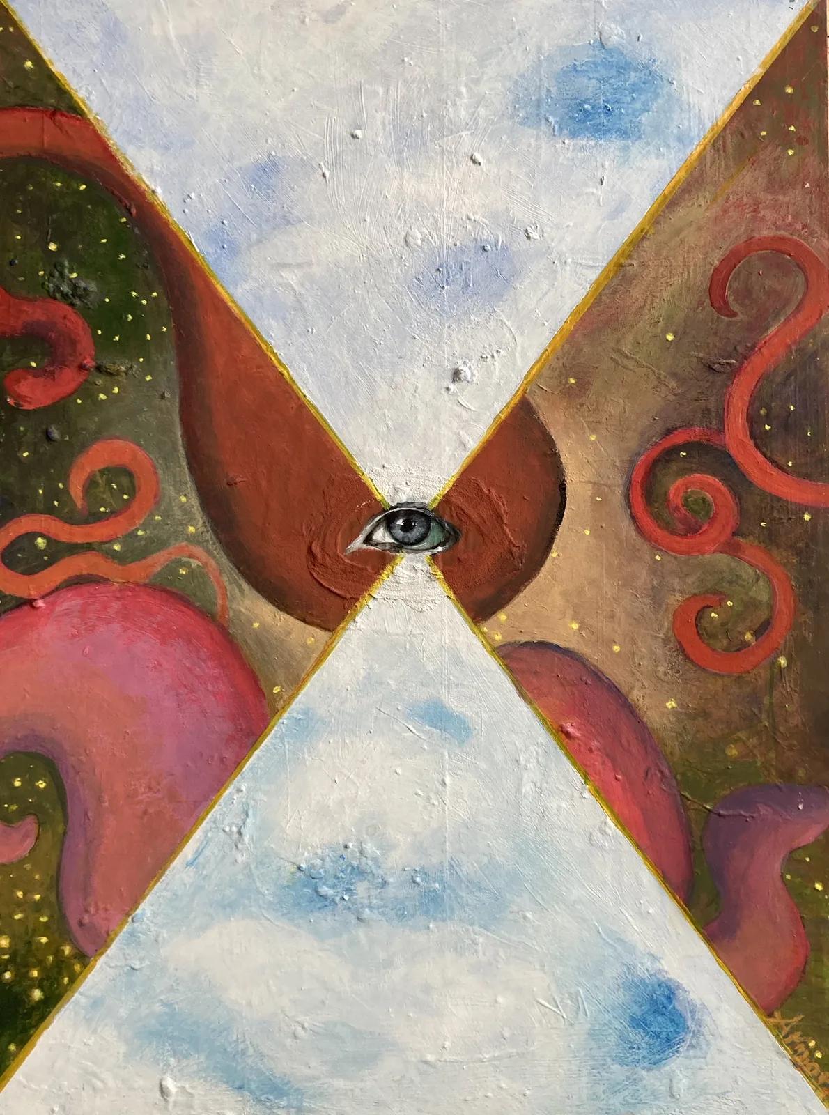 Akrylmålning Tiden och evigheten av Arijon Aronsson