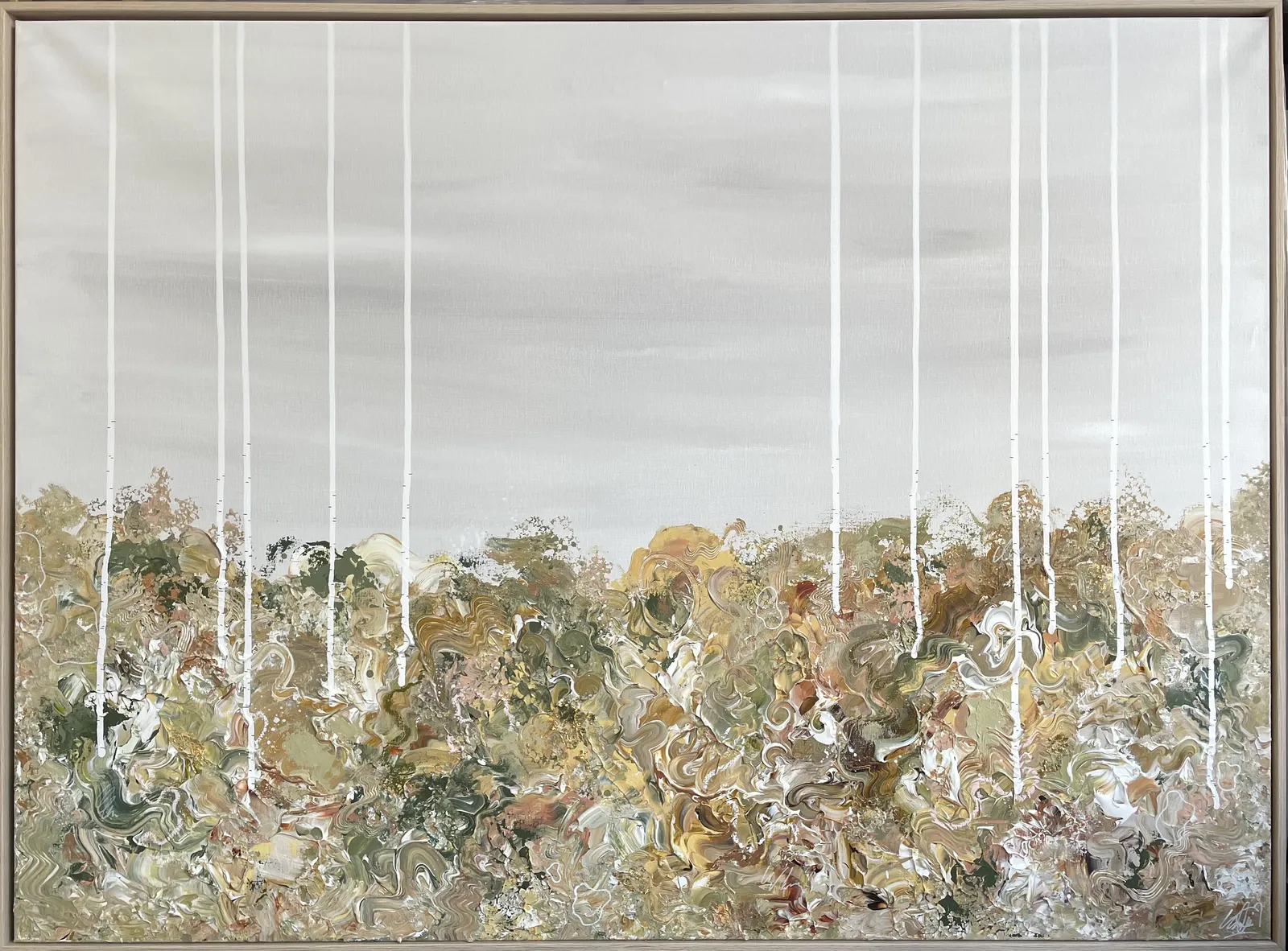 Akrylmålning Tilda - with an oak frame av Evelina Imse Studios Hedberg