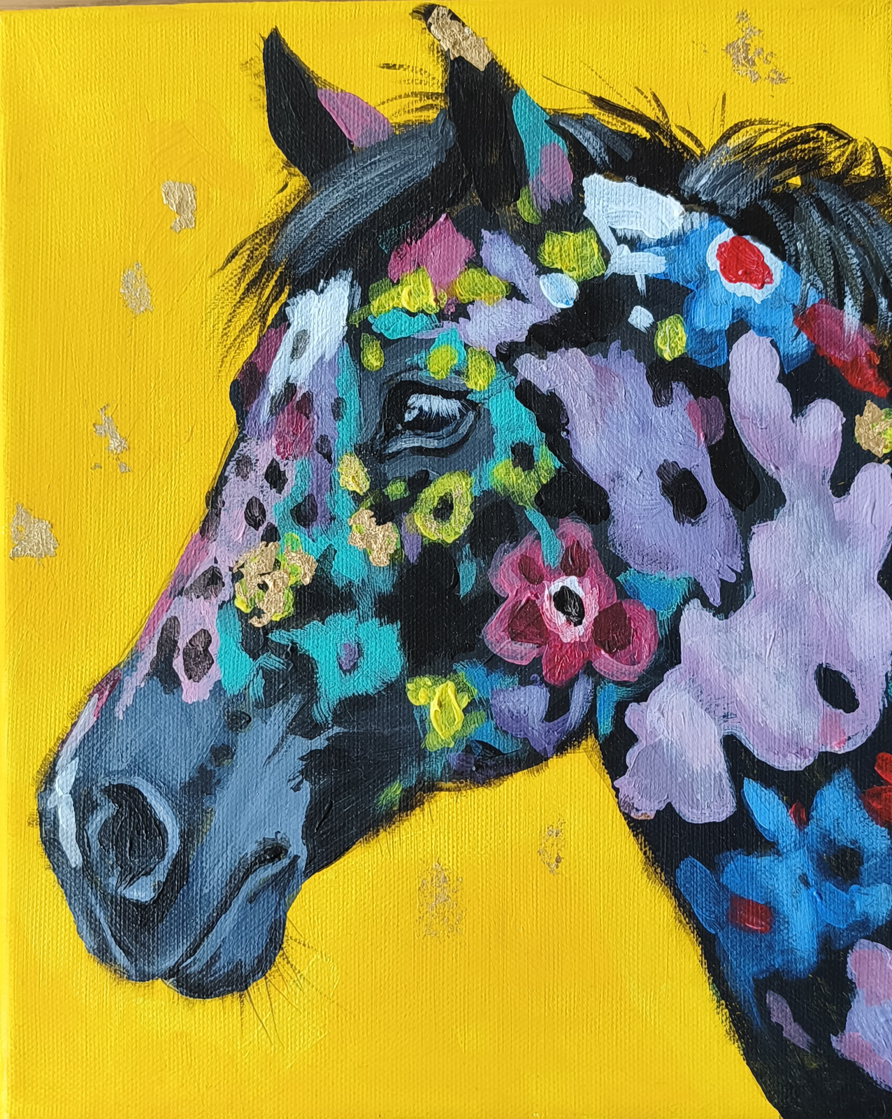 Akrylmålning Horse av Daria Axelsson