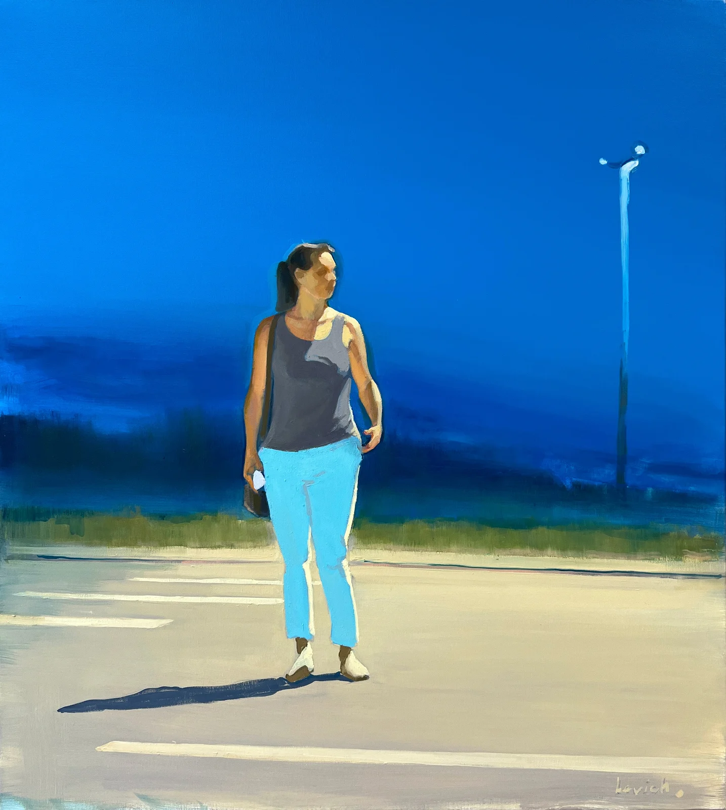 Oljemålning Road Story av Alexander Levich