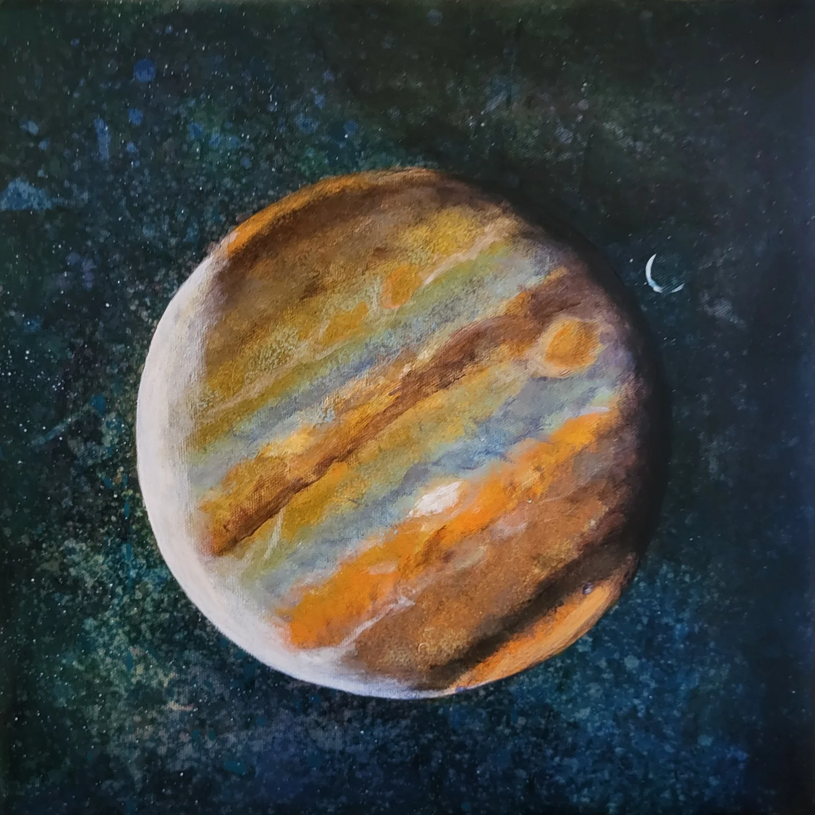 Akrylmålning Jupiter av Lotta Lassbo