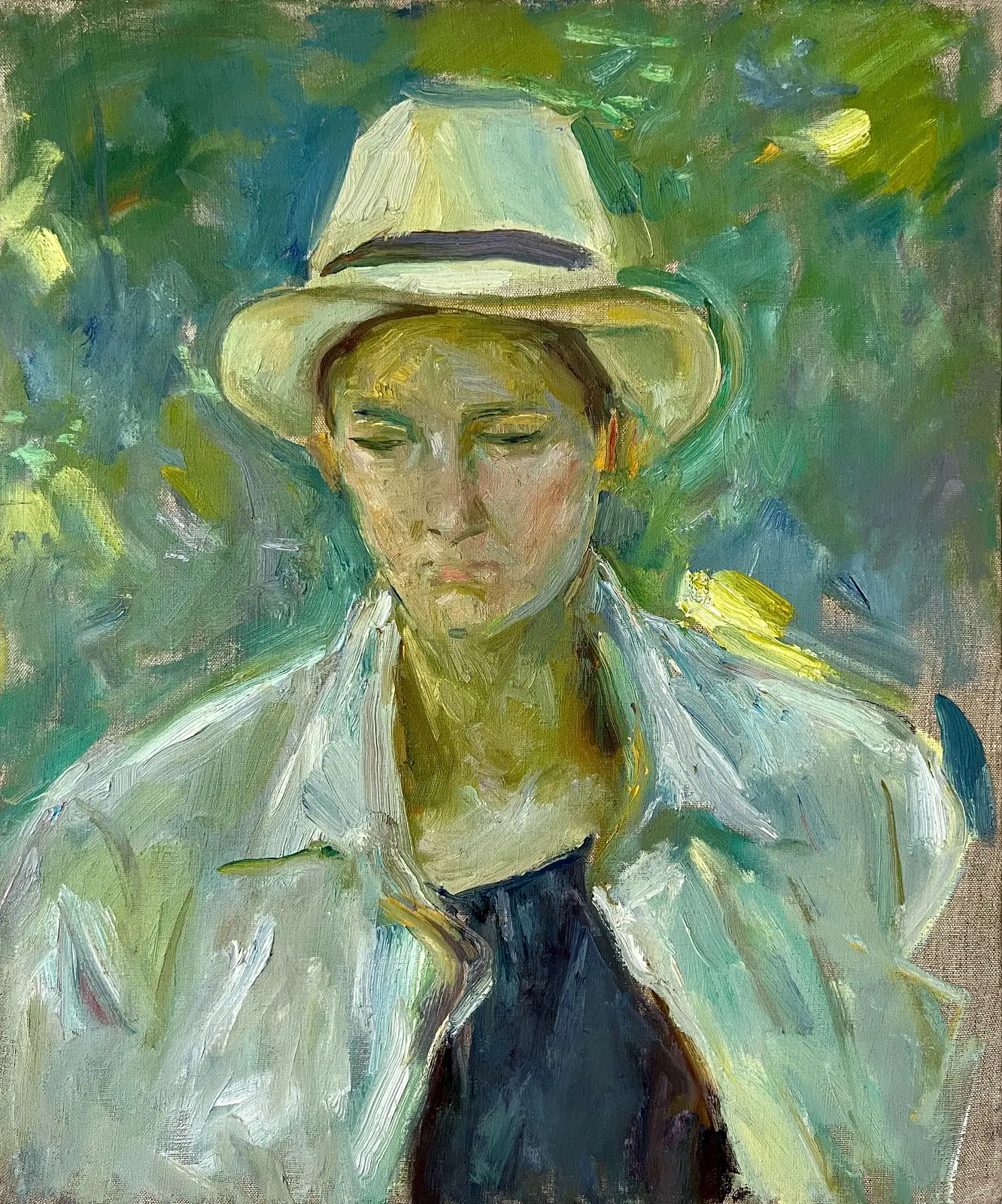 Oljemålning Fedora Hat av Zakhar Shevchuk