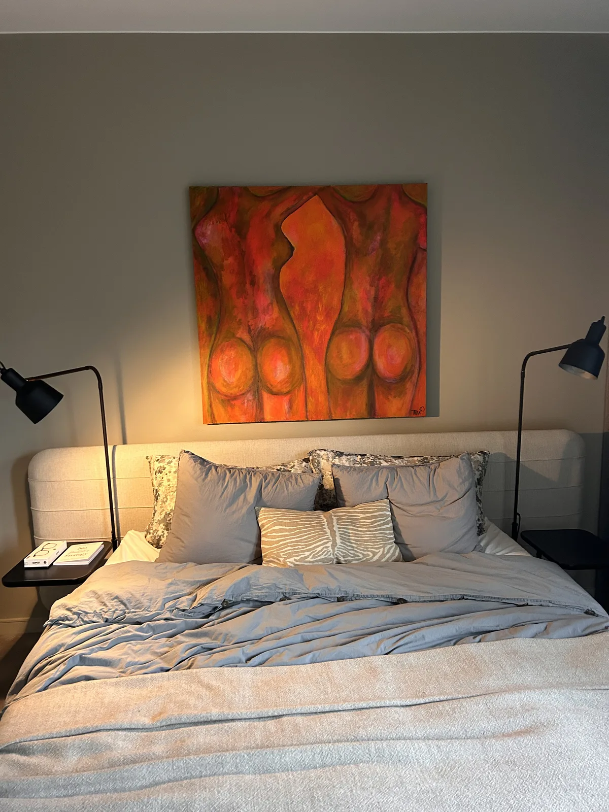 Akrylmålning Twohearts av Tina A Lidén