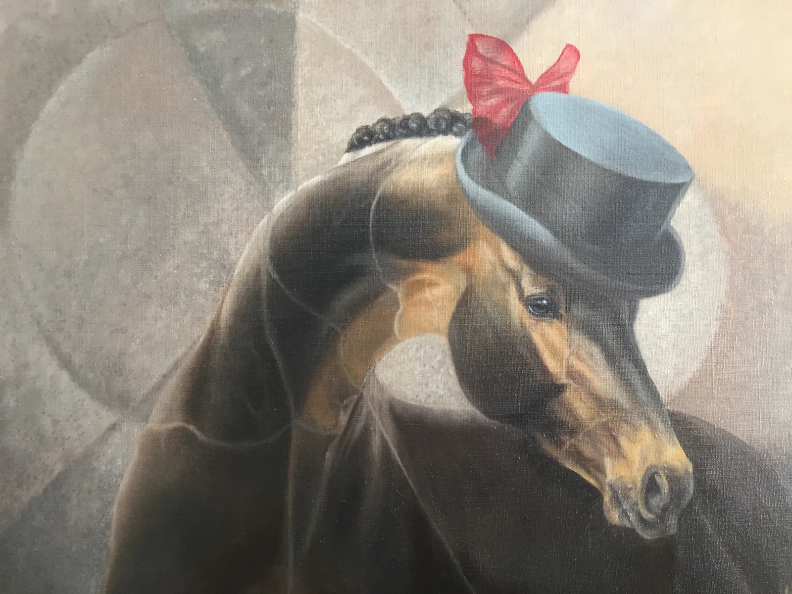 Oljemålning Hommage en le dressage av Marica Ågren Hagblad