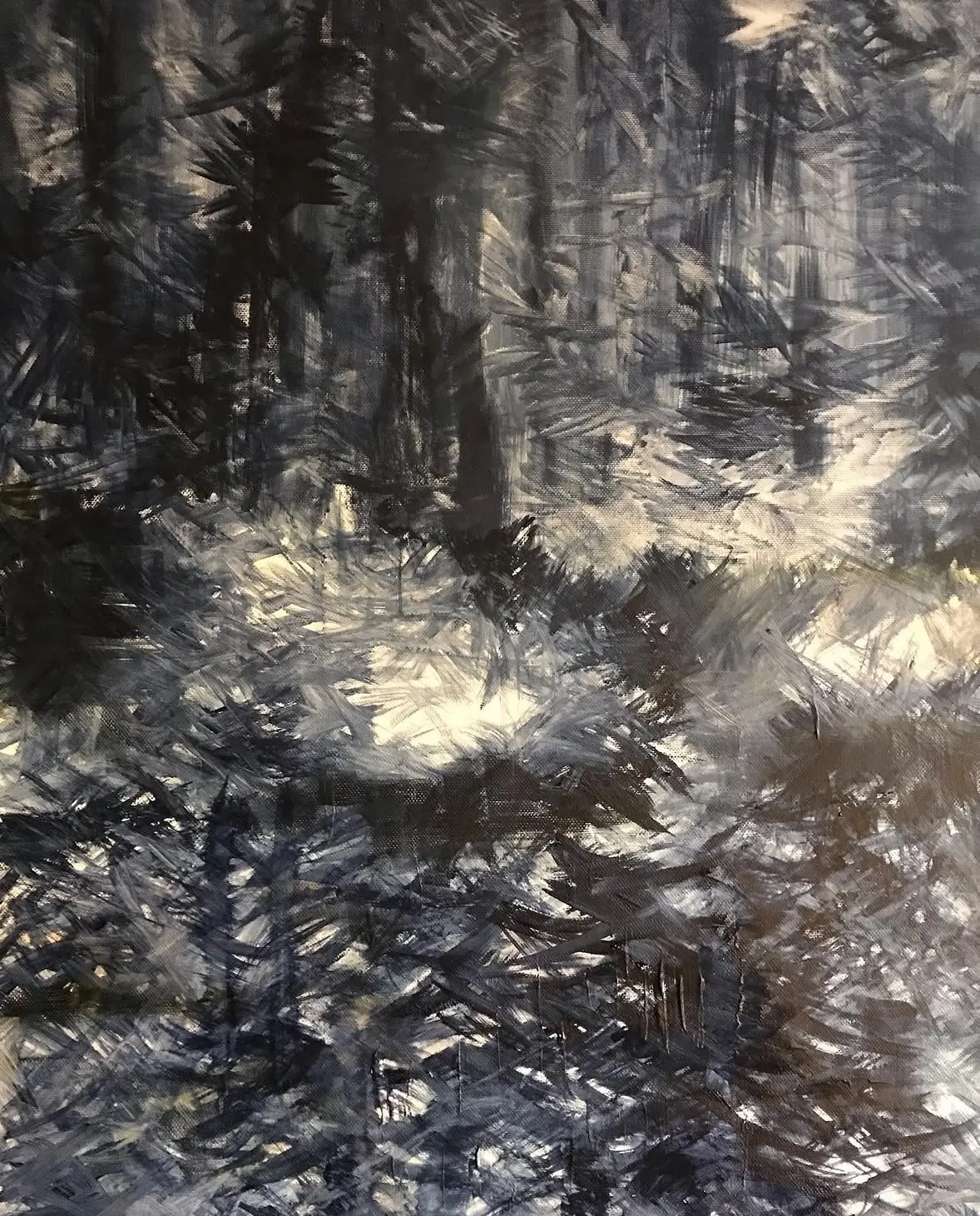 Akrylmålning Hälsingeskogen av Martina Karweit