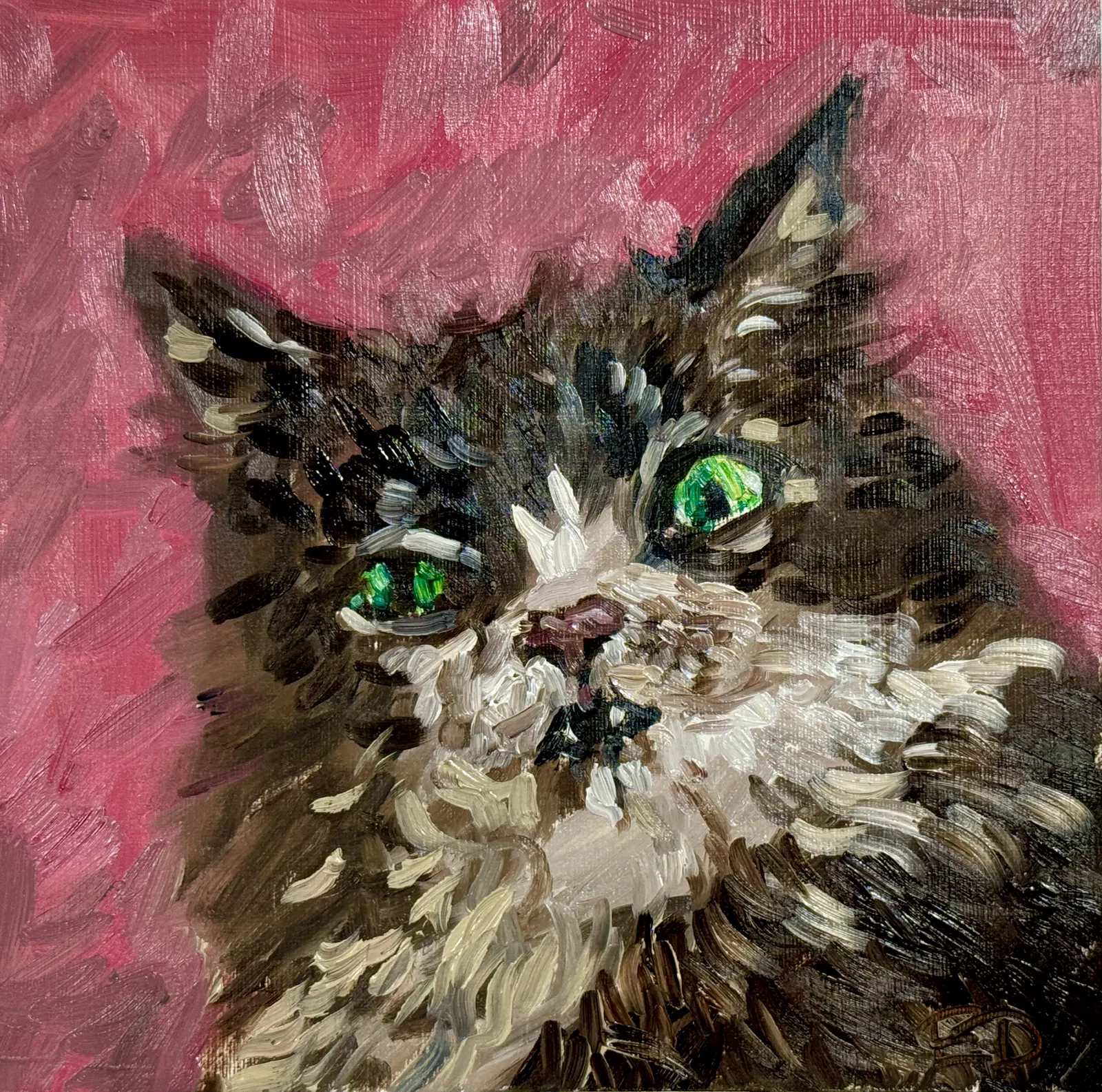 Oljemålning Katten av Ekaterina Dutkevich