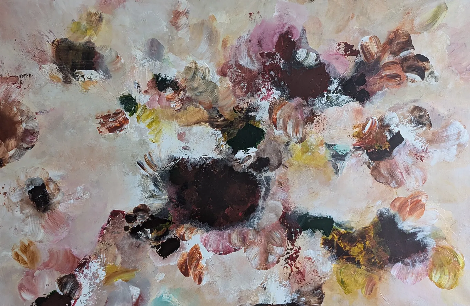 Akrylmålning A Kiss of Rose av Susanne Grahn