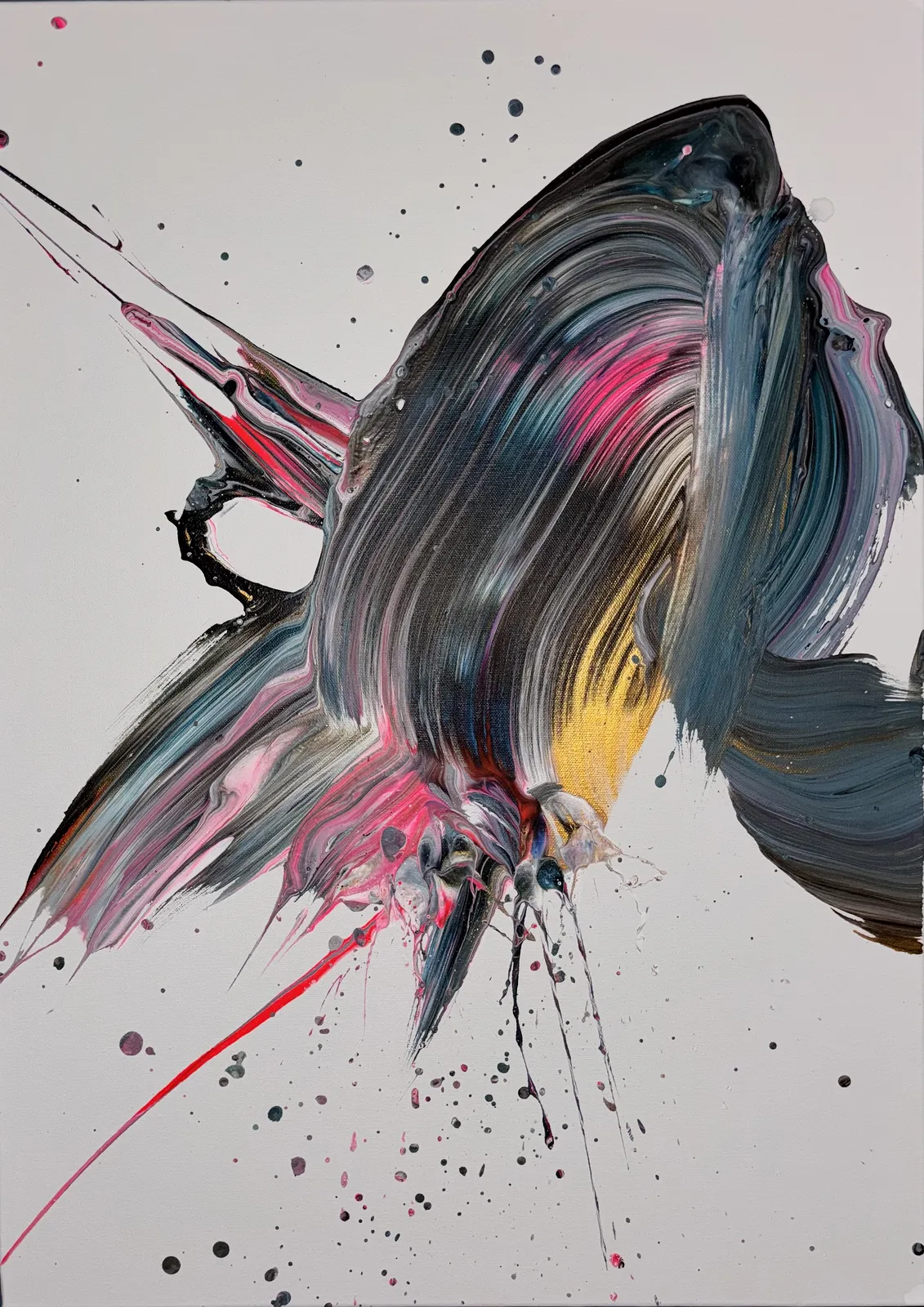 Akrylmålning Med flit av MALIN Ridderfors