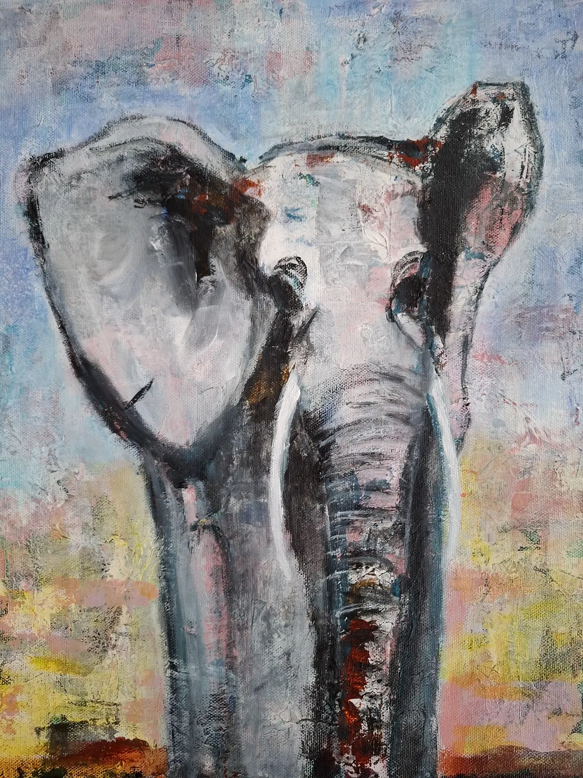 Akrylmålning Echo of ivory av Karin Sandström Krantz