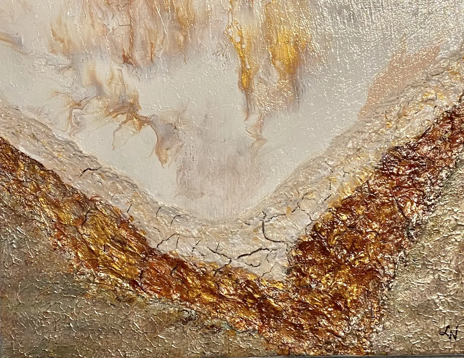 Akrylmålning Weathered stone av Erlinda Nordh