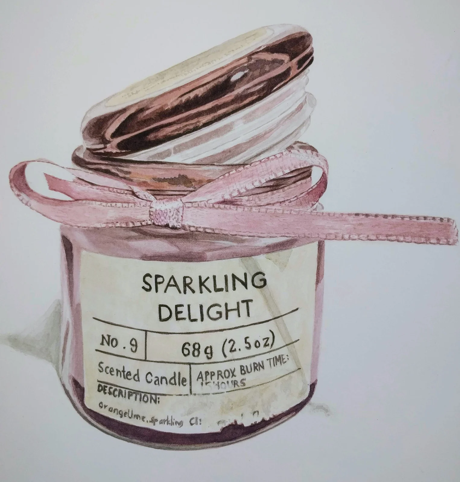 Akvarell Sparkling delight av Camilla Blom