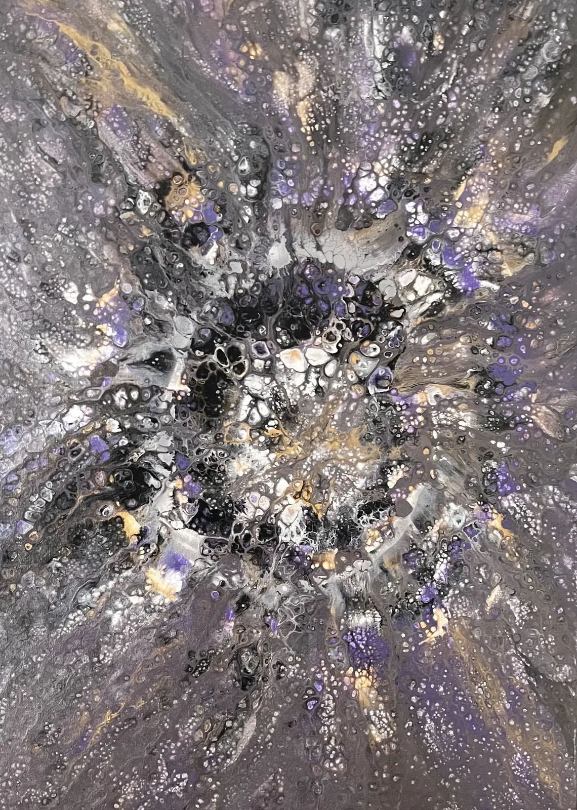 Akrylmålning Big Bang av Amie Norrman Söderman