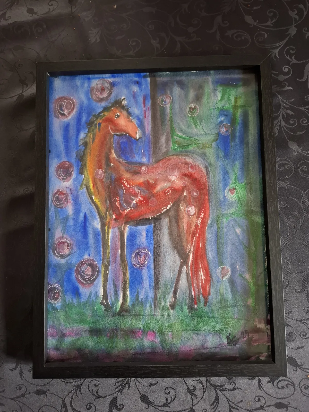 Akvarell Häst av Eleonore Svensson Svensson Eklund