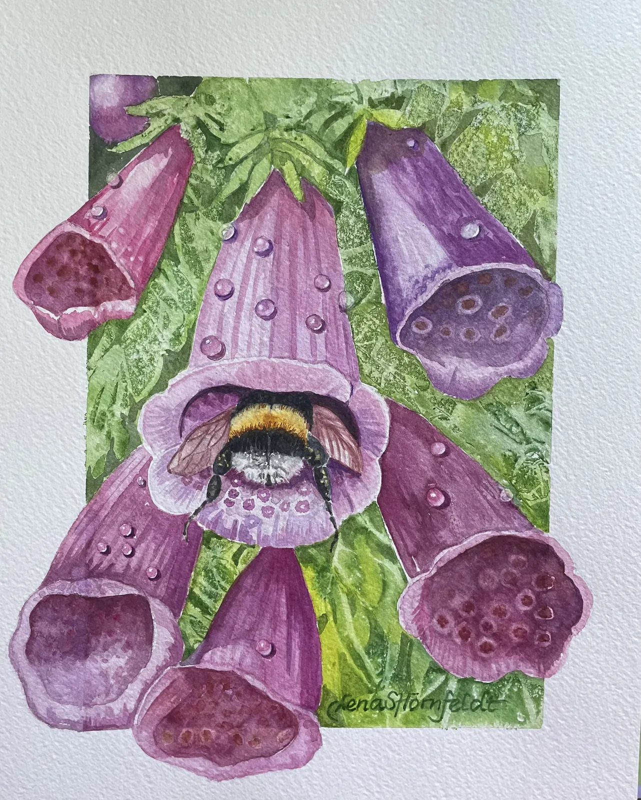 Akvarell Matdags av Lena Hörnfeldt