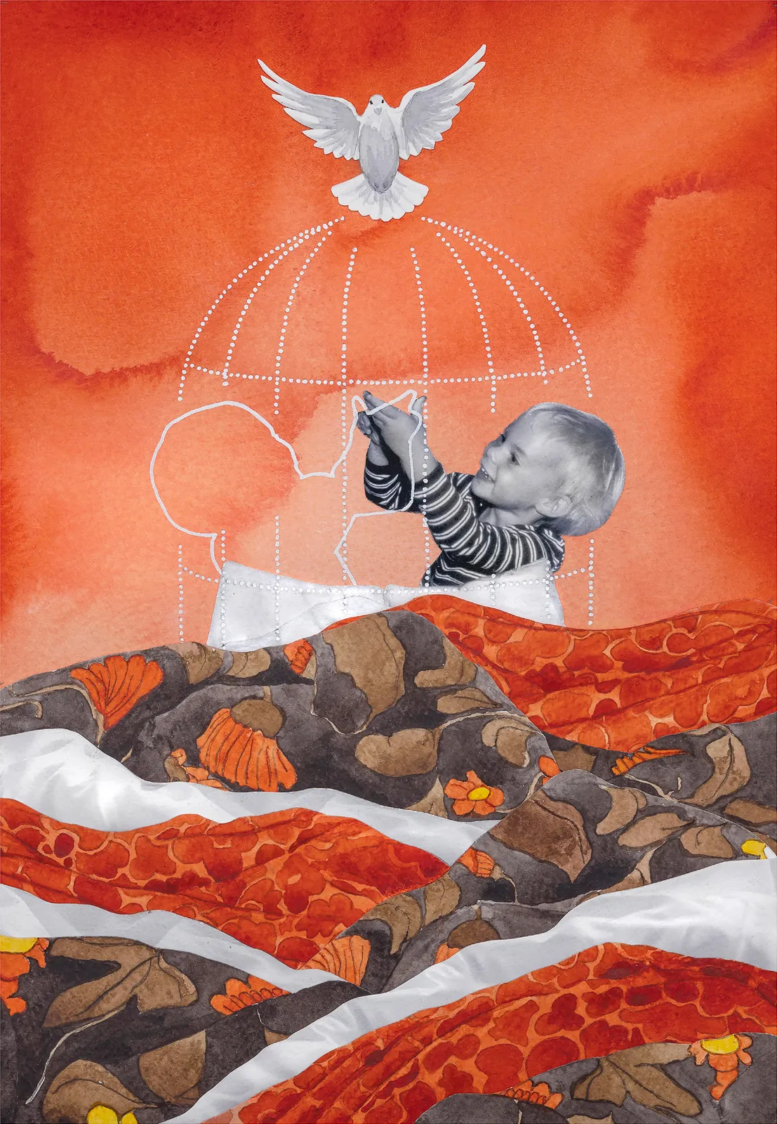 Akvarell Släppa taget av Pernilla Gustavsson