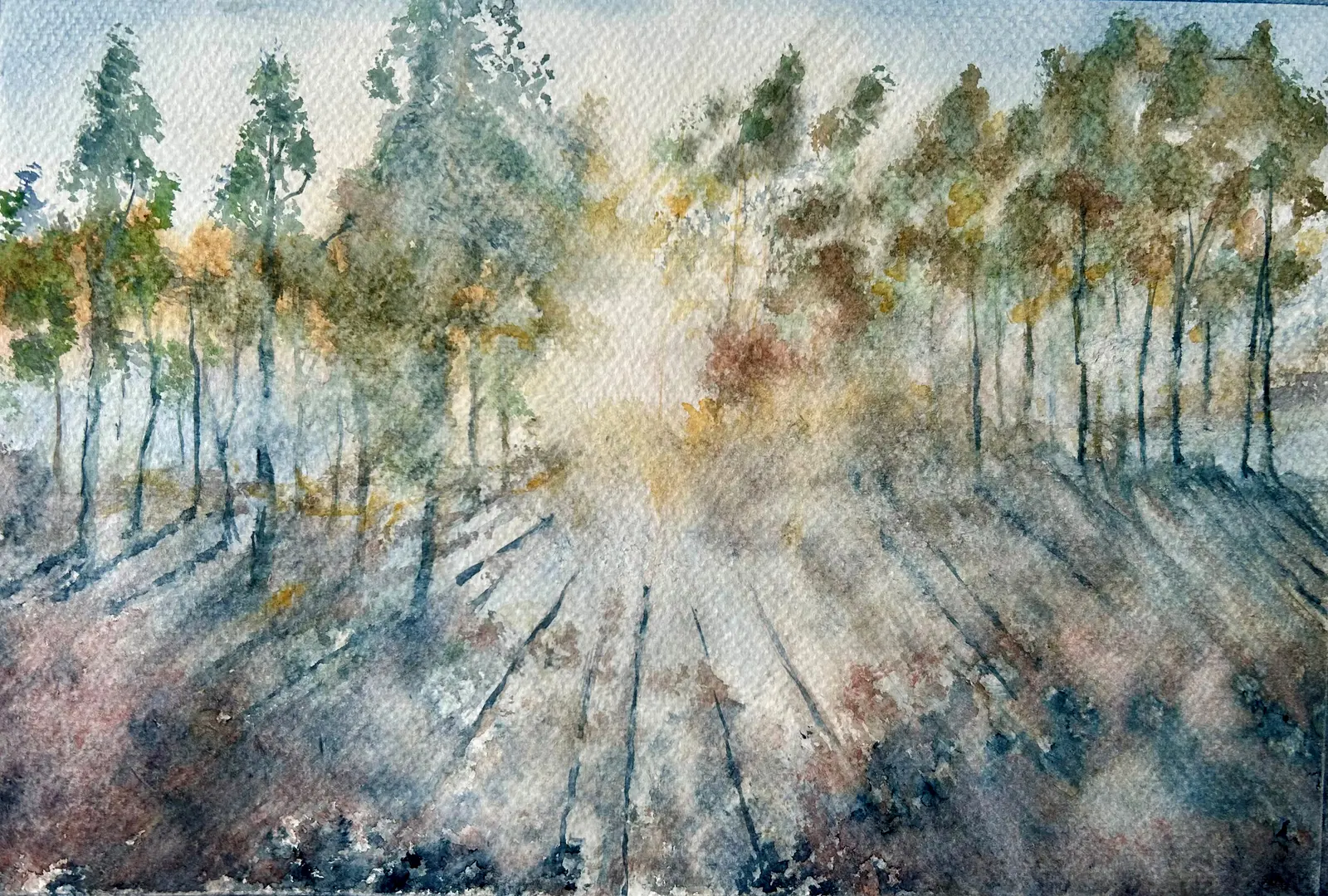 Akvarell Ljuset av Inger Axbrink