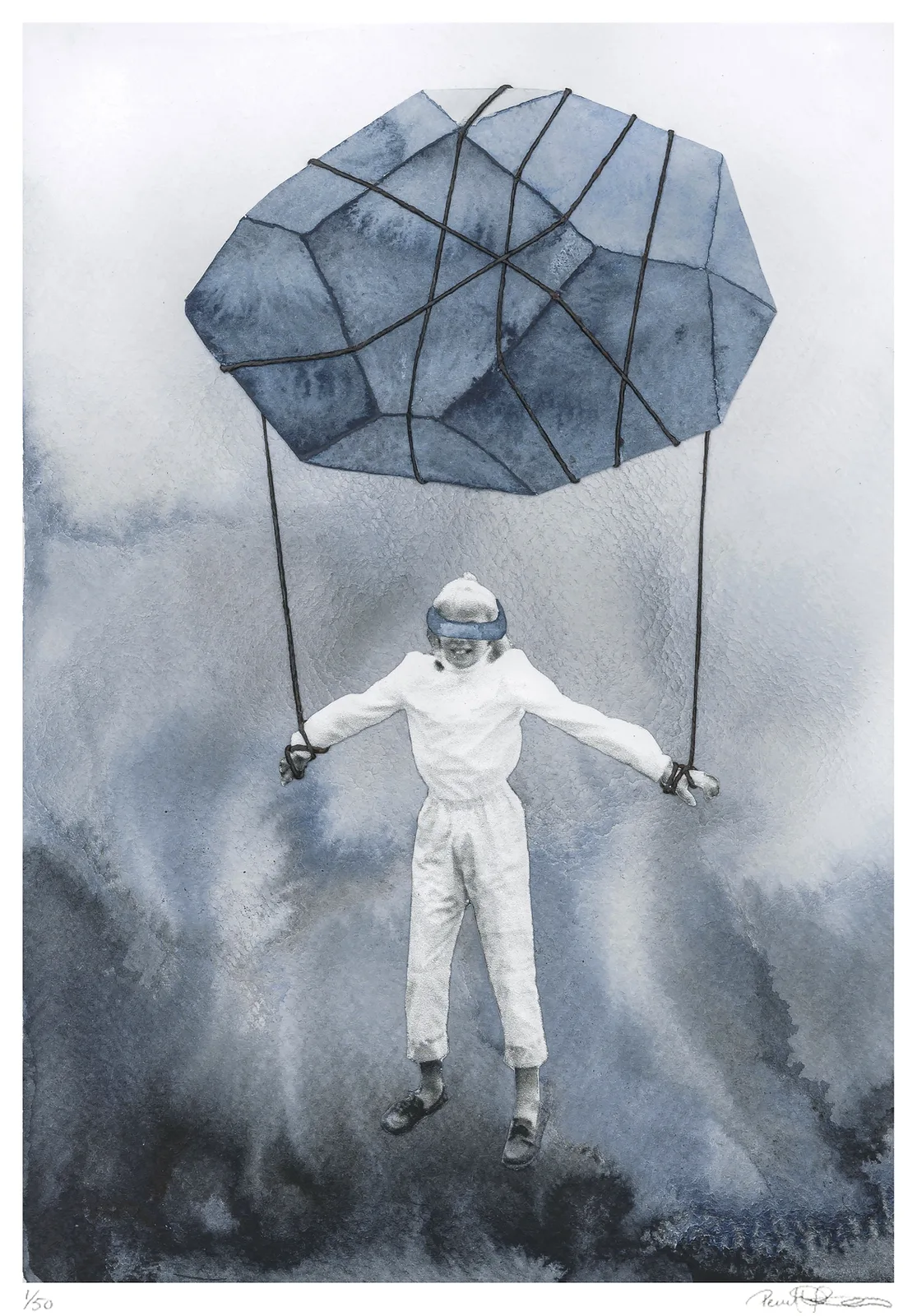 Akvarell Falsk trygghet av Pernilla Gustavsson