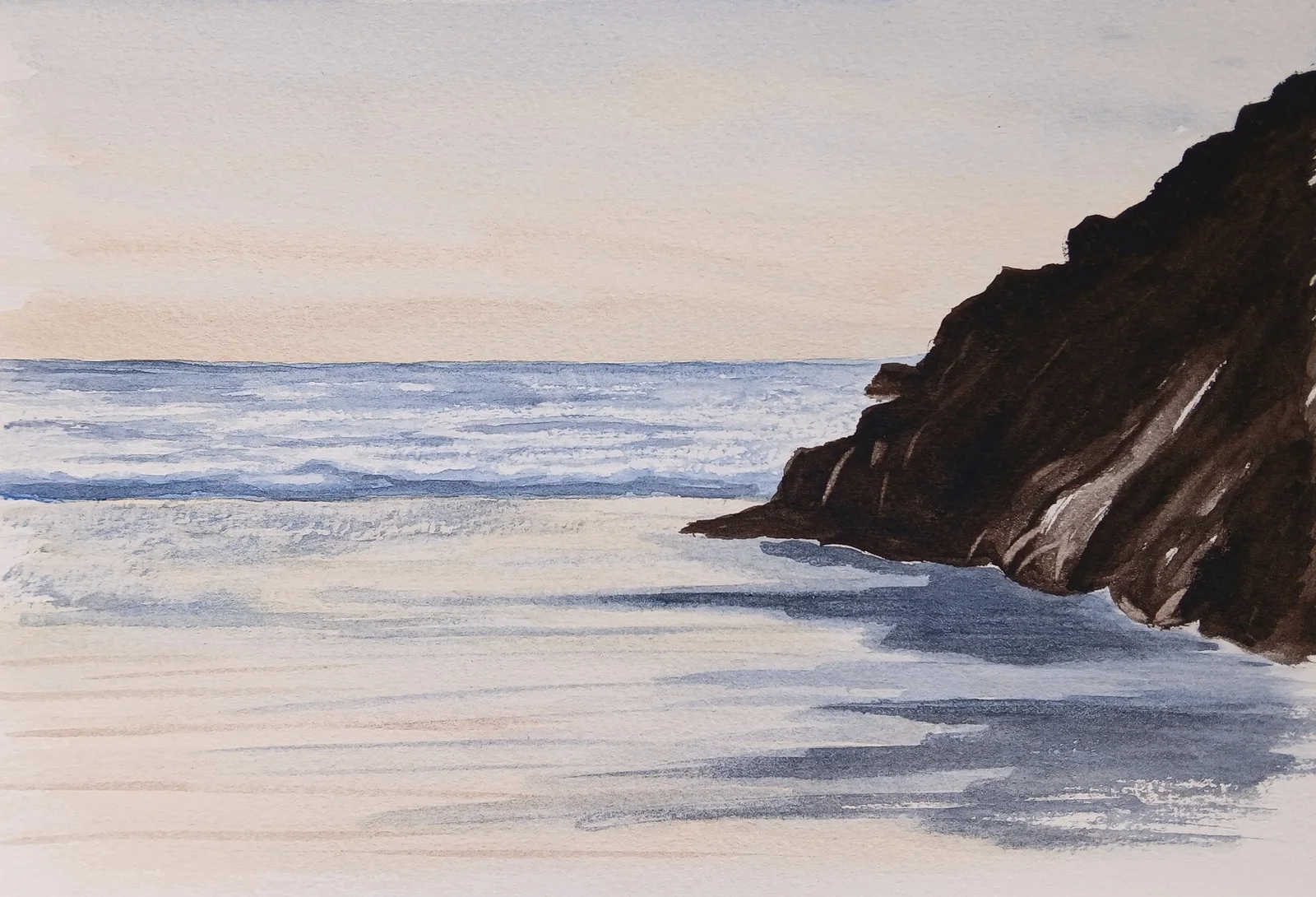 Akvarell ...med stänk av guld mot berget av Jerker Idestam-Almquist