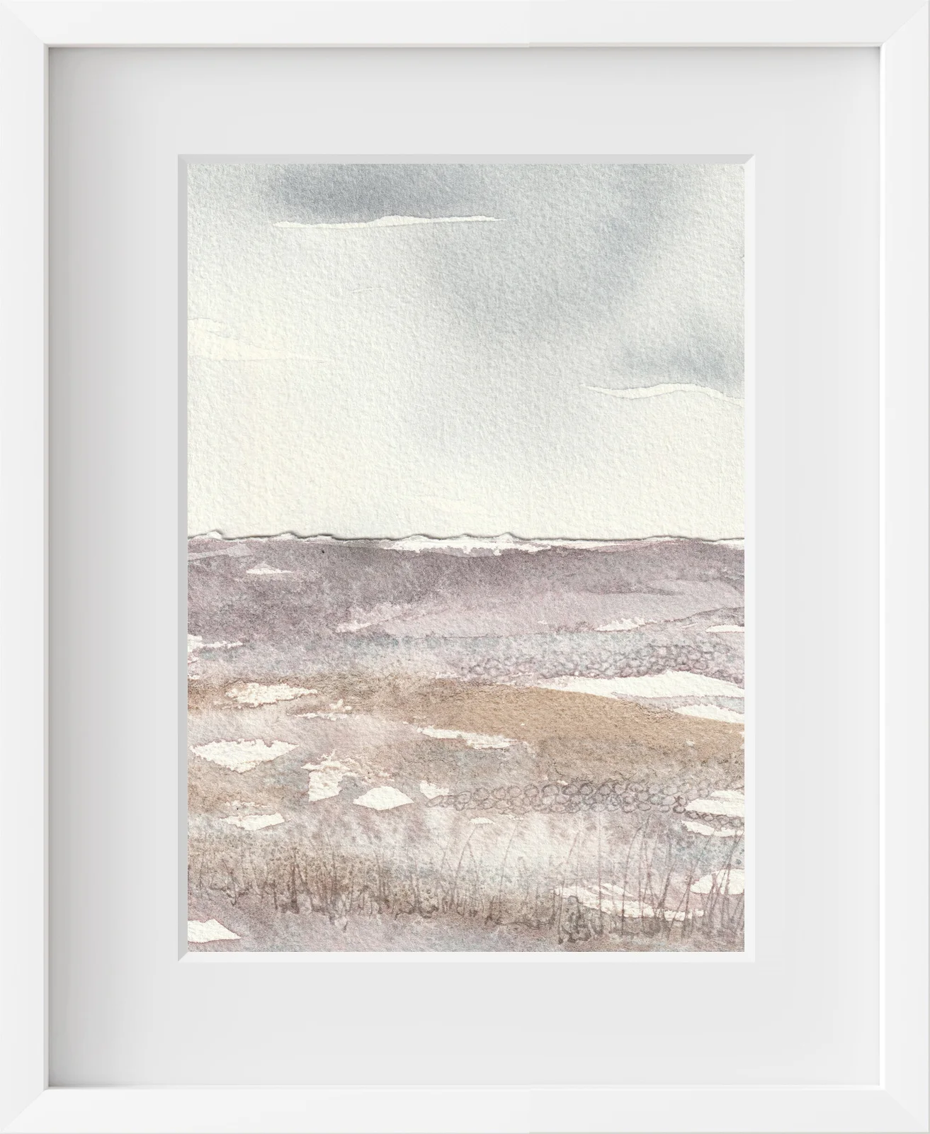 Akvarell Abstrakt landskap XI av Pernilla Gustavsson