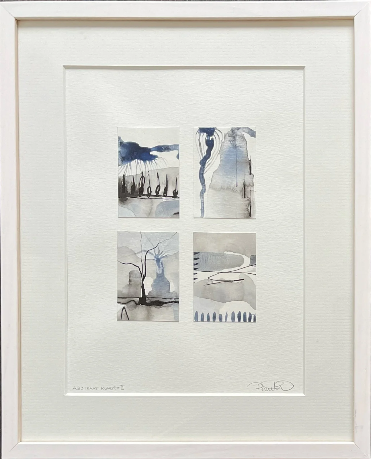 Akvarell Abstrakt kvartett II av Pernilla Gustavsson