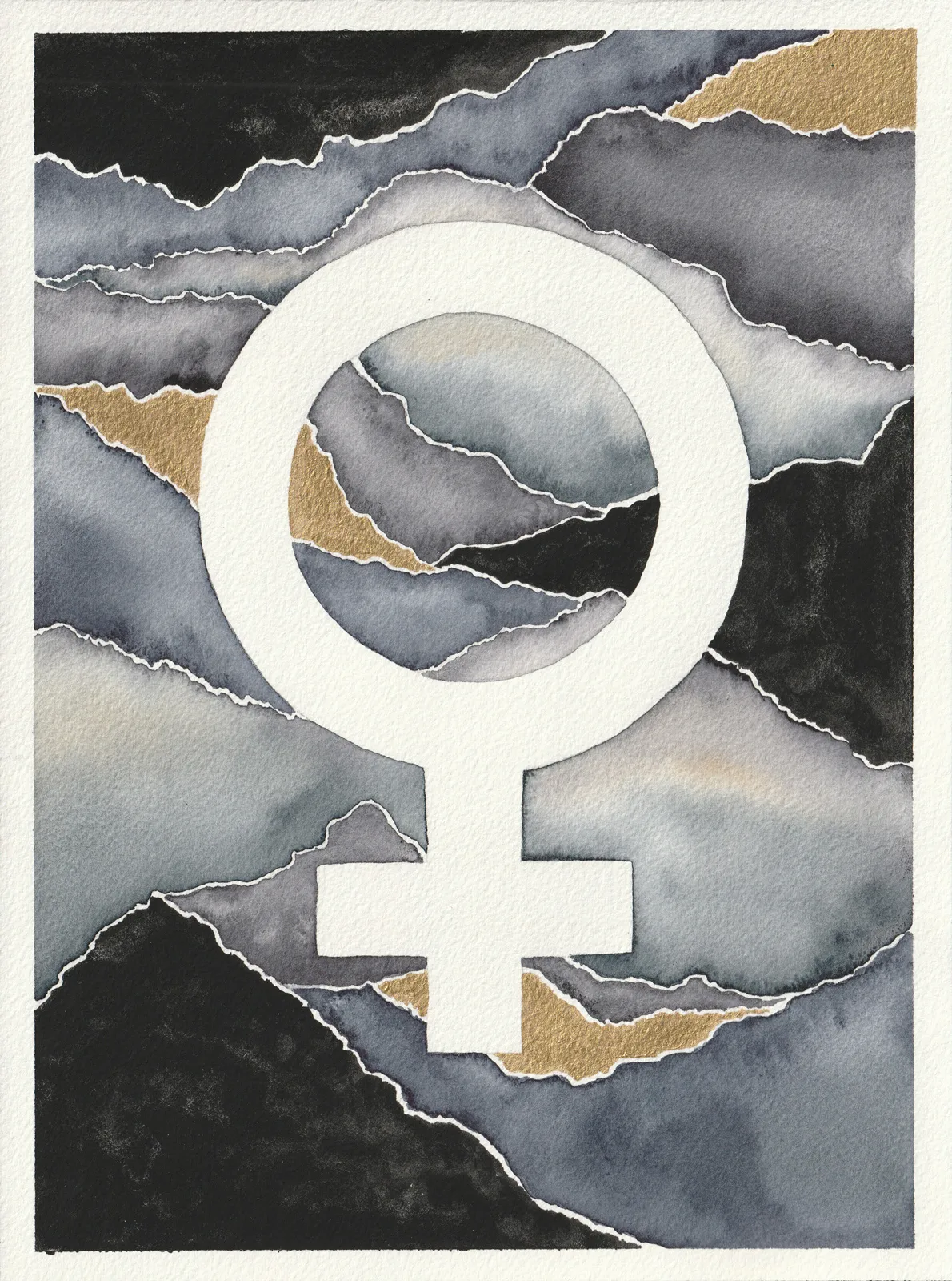 Akvarell Feminist I av Pernilla Gustavsson