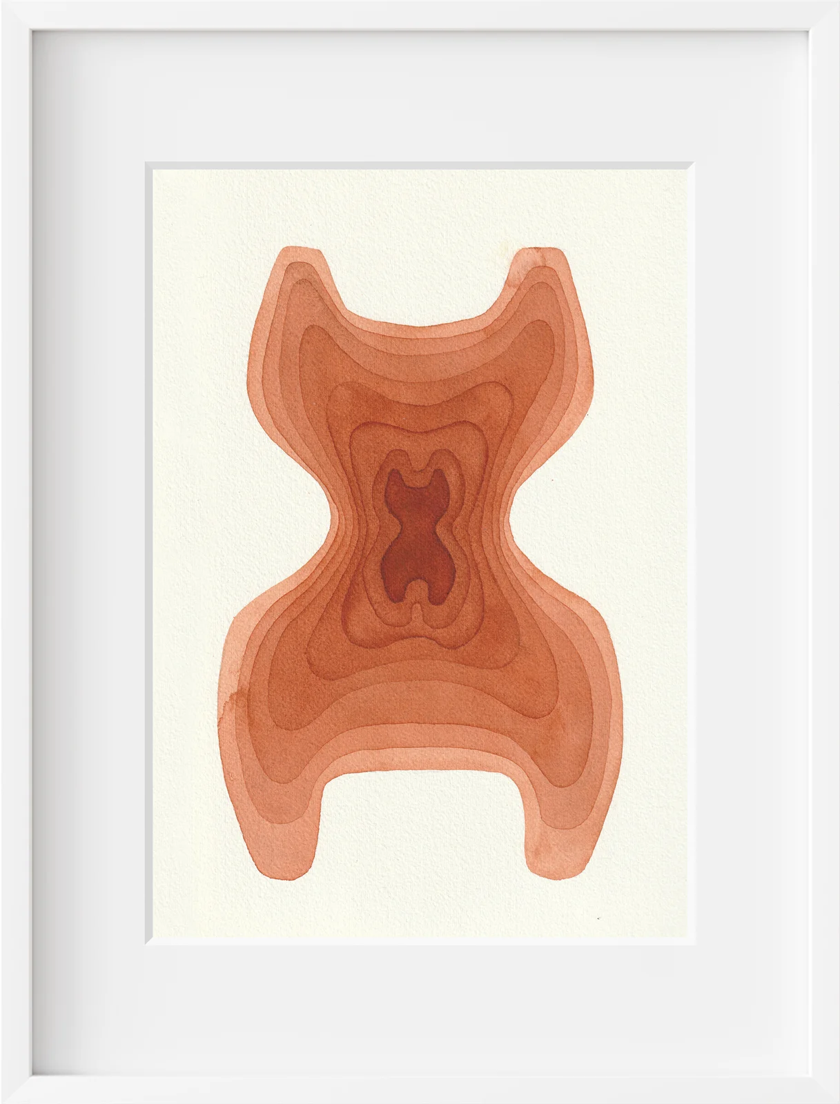 Akvarell Tidskapsel orange av Pernilla Gustavsson