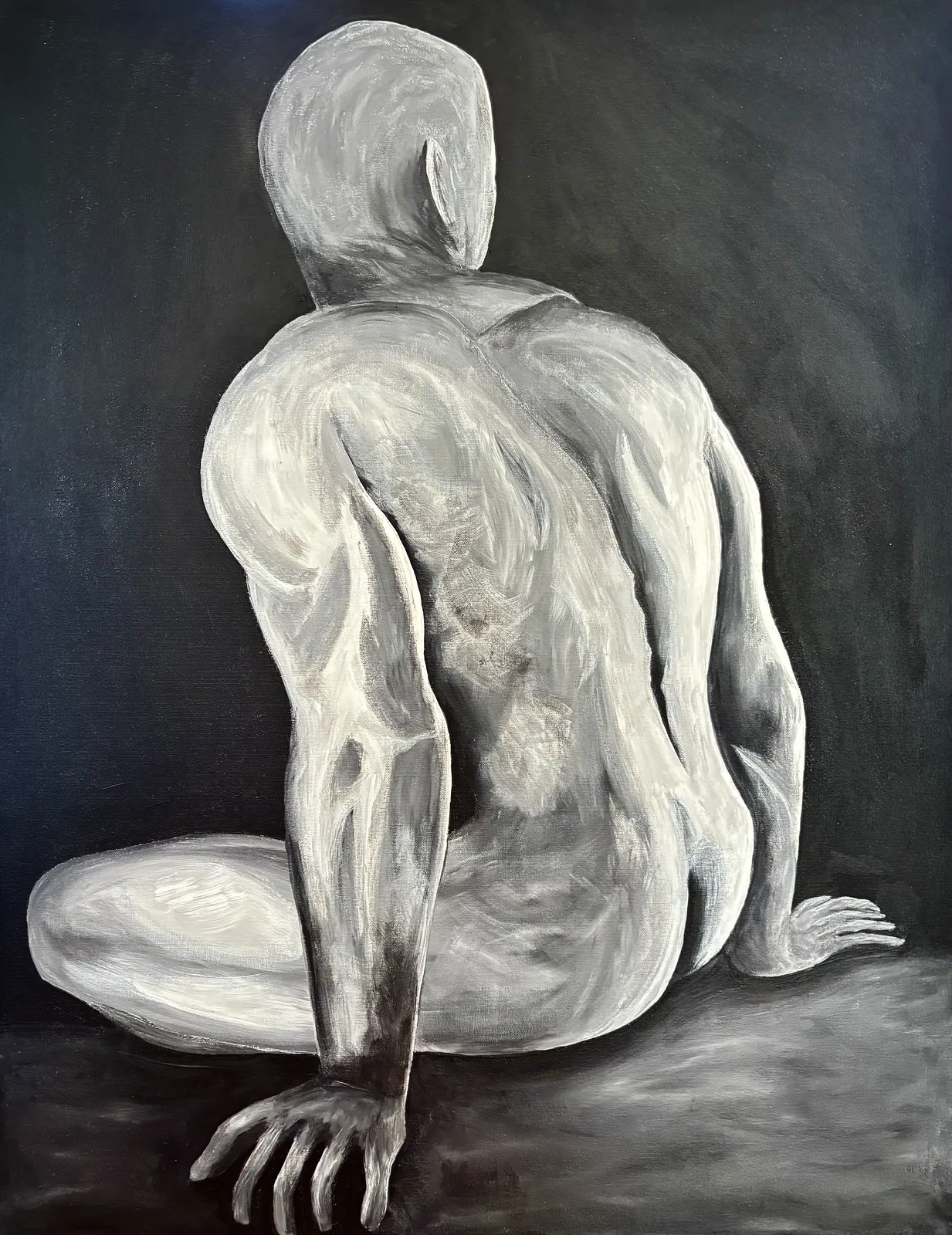 Akrylmålning Med blicken framåt av Per Forsberg