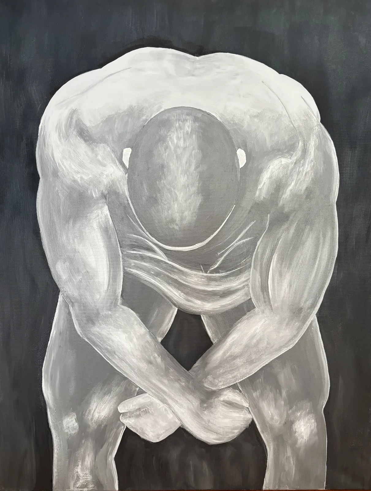 Akrylmålning Brottaren av Per Forsberg