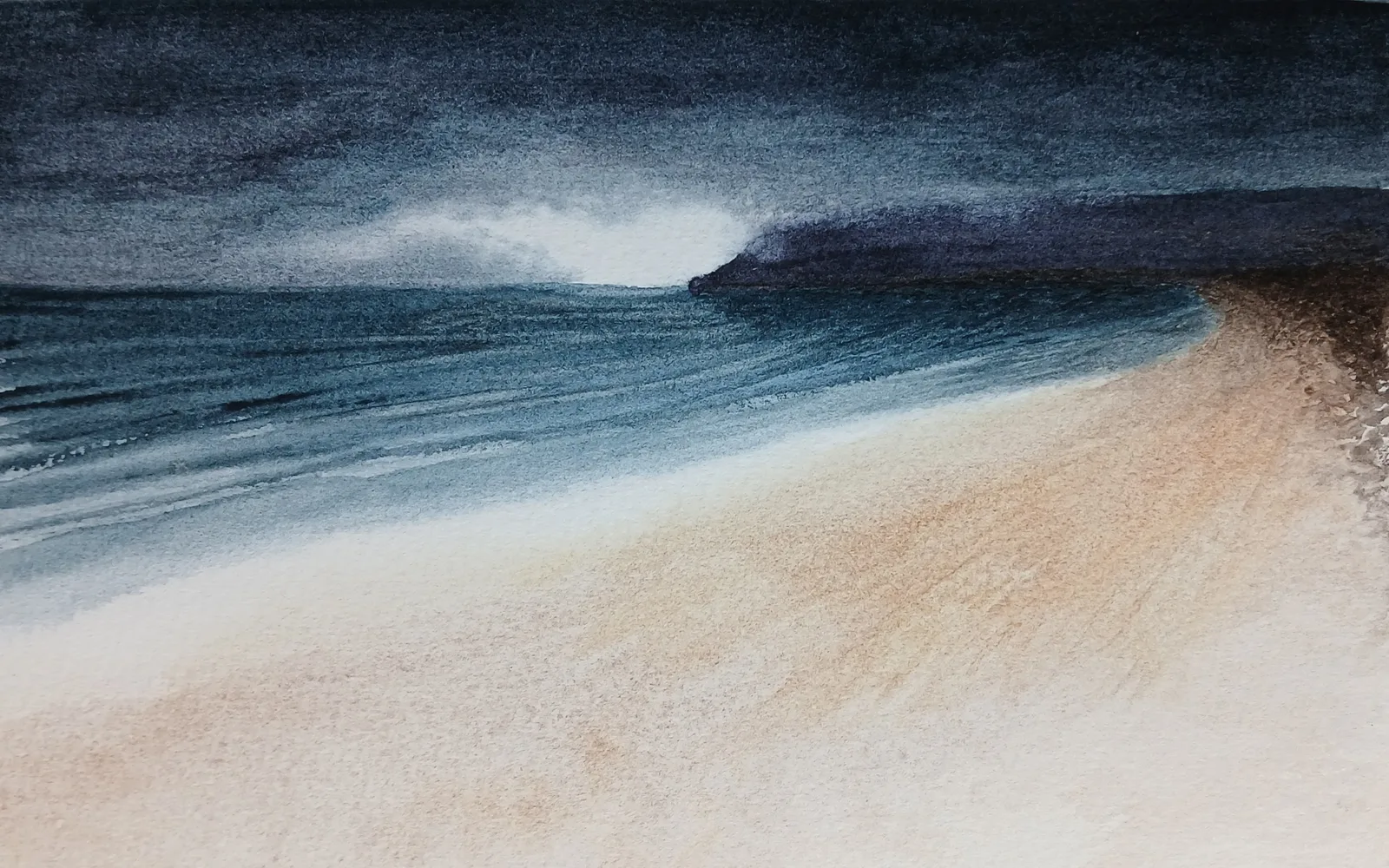 Akvarell Ljus i mörker av Jerker Idestam-Almquist