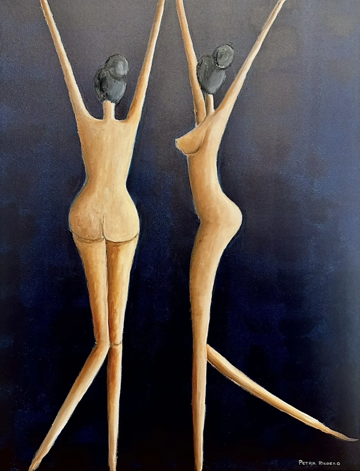 Oljemålning Kvinnor av Petra Risberg