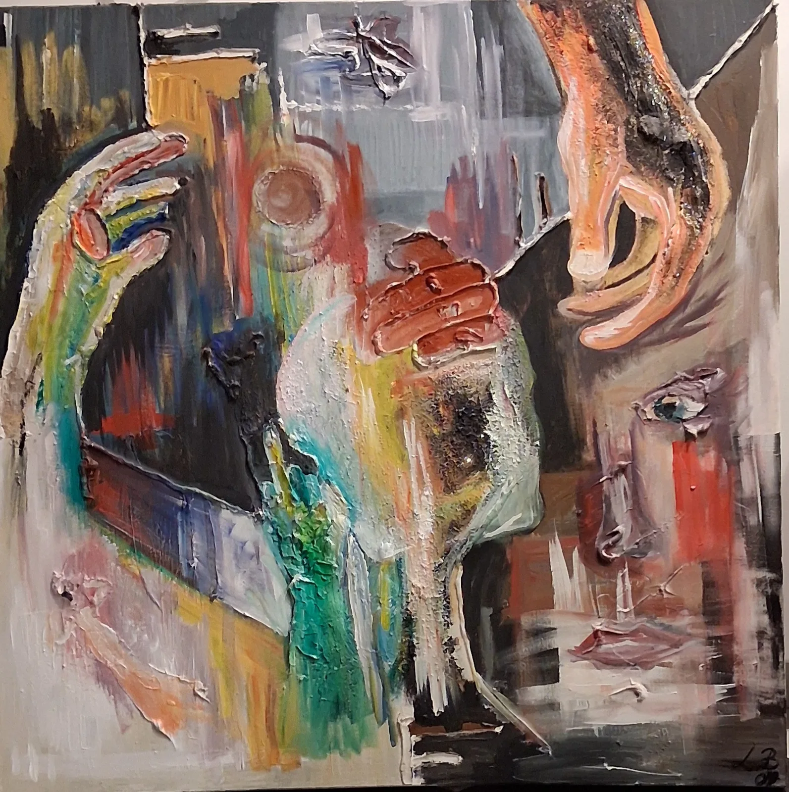 Akrylmålning Mystery av Lisa Brunelius