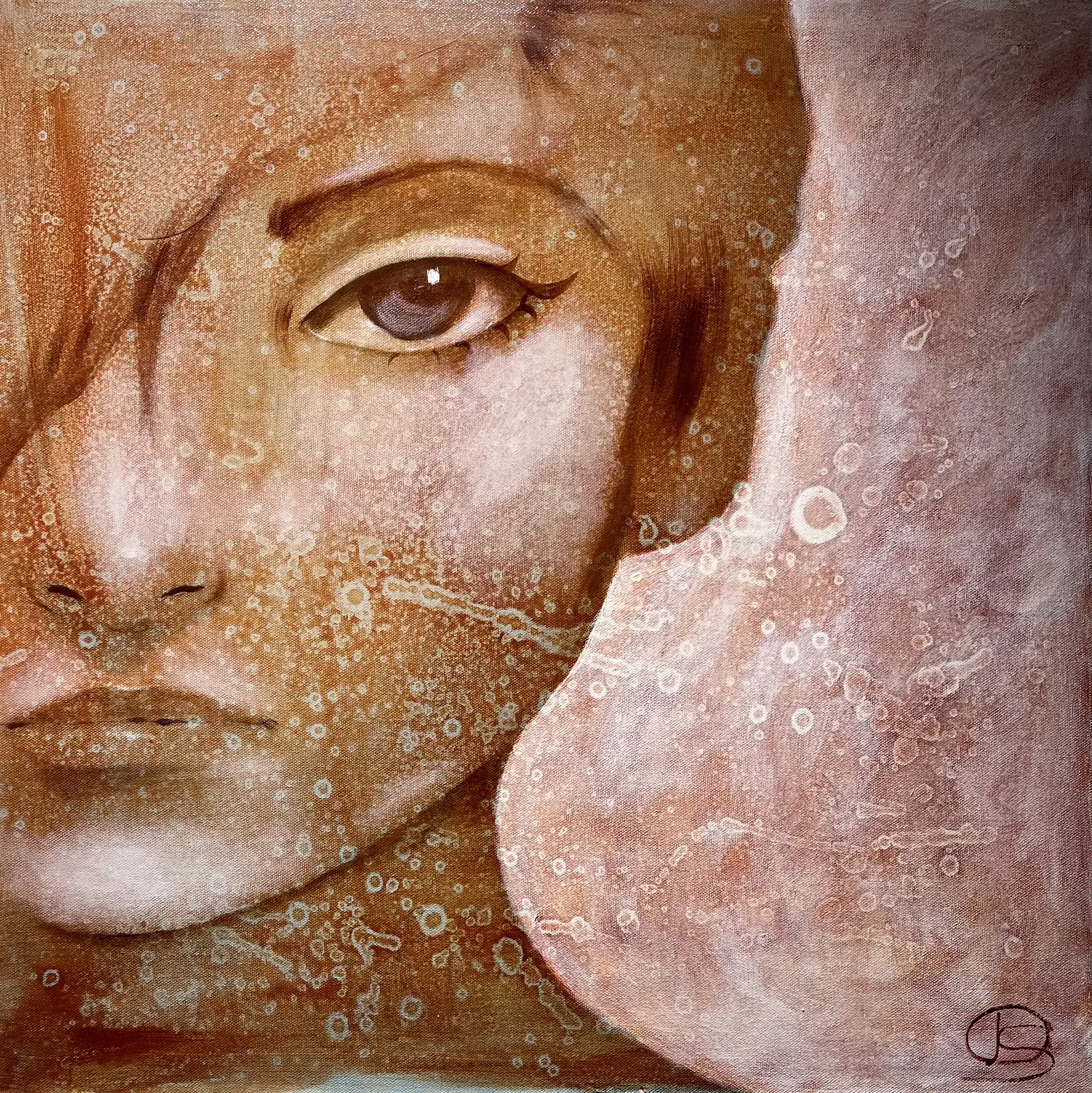 Akrylmålning Petal of dawn av Janet Sandertoft