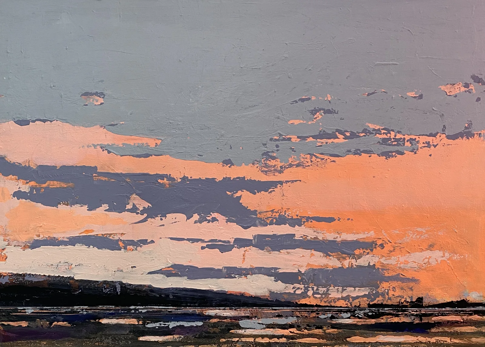 Akrylmålning Orange av Linnea Larsson