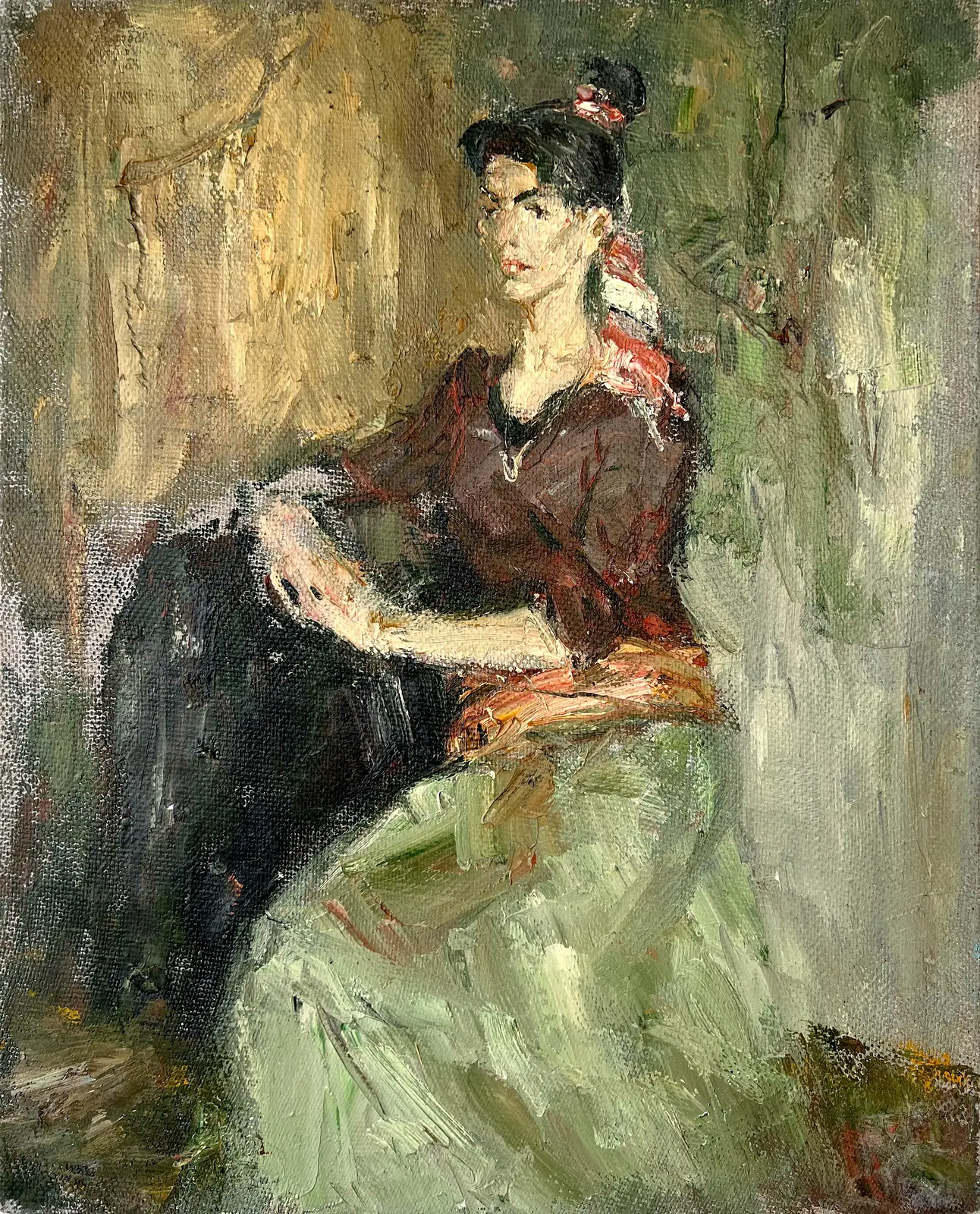 Oljemålning Melancholia av Zakhar Shevchuk