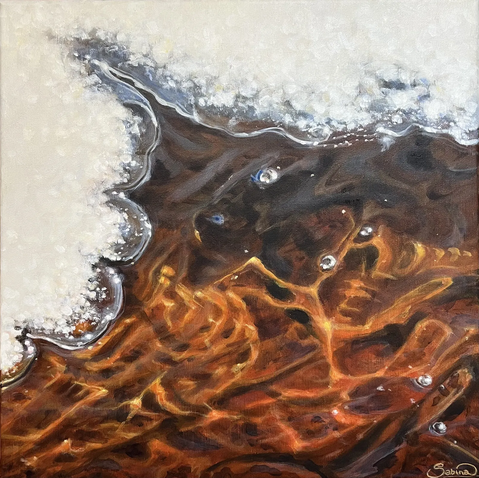 Akrylmålning Snart är det vår! av Sabina Dalberg