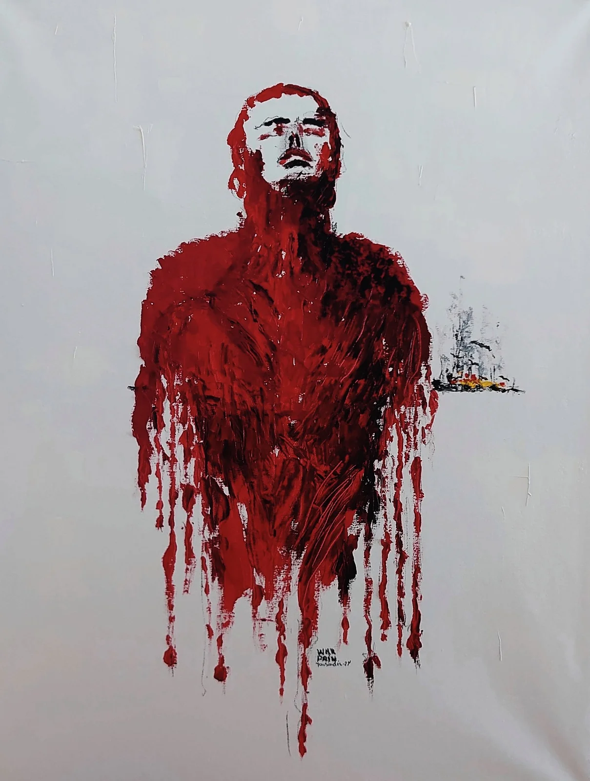 Oljemålning War pain av Jan Sunden