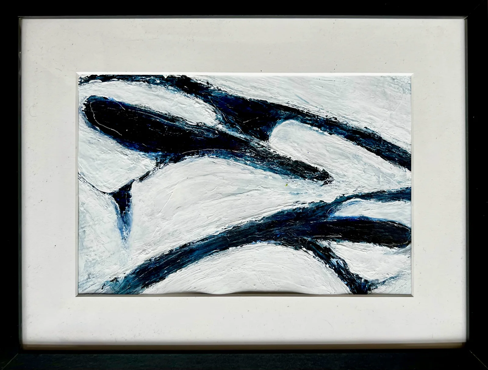 Akrylmålning Skata 17. Mötet i horisonten. Ur serien " Ser du skatan". av Tom Kvém