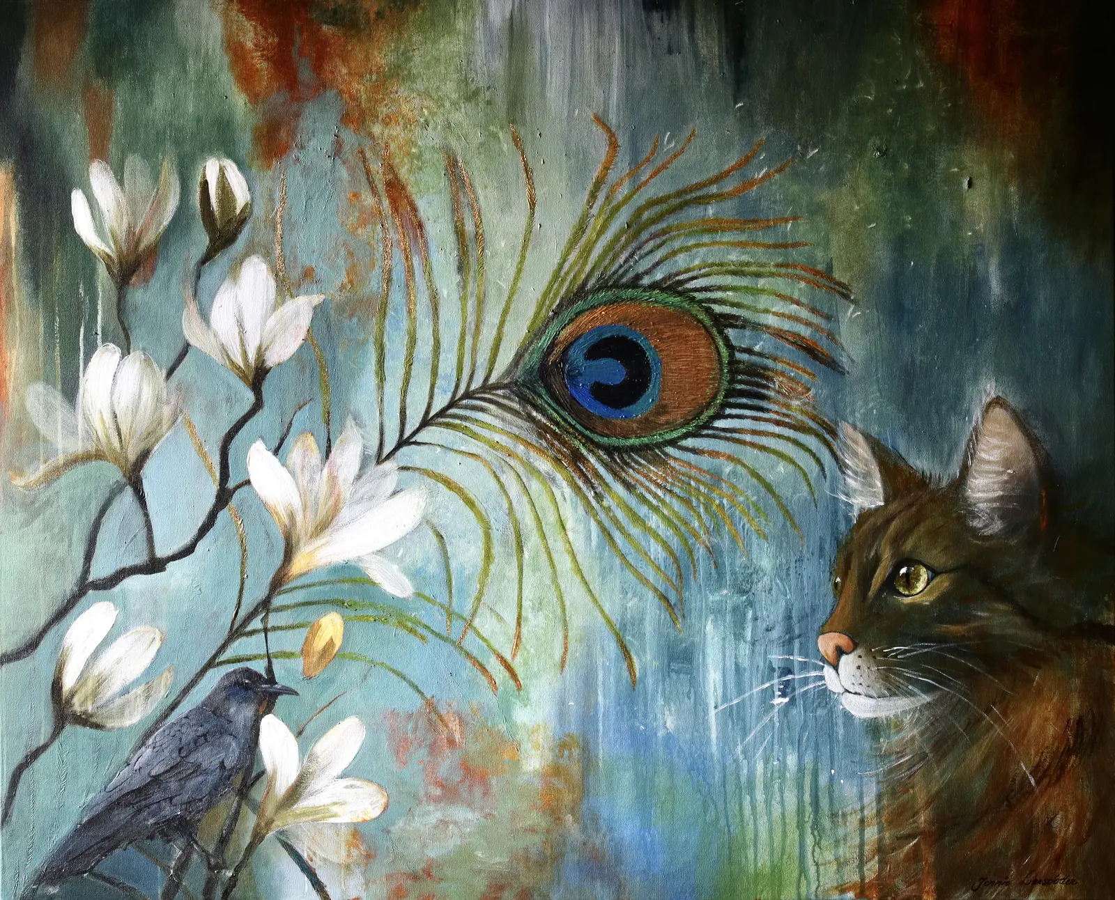 Akrylmålning av Jennie Larsdotter