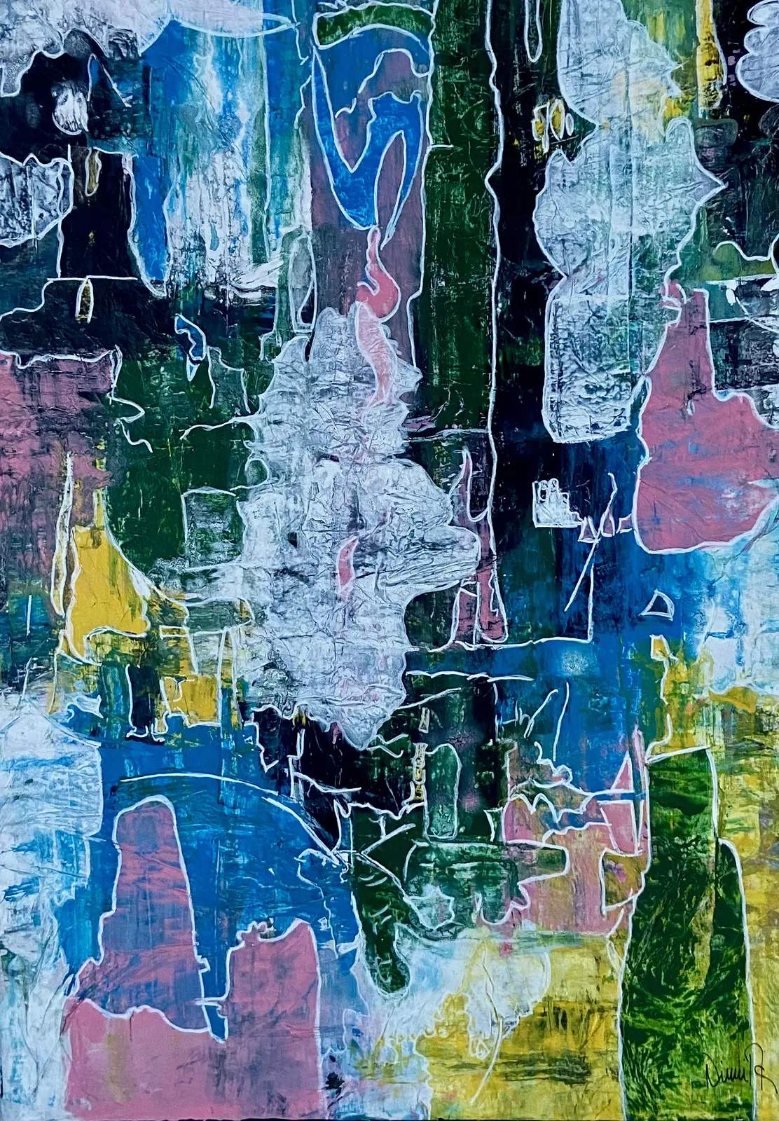 Akrylmålning AB8 av Ninni Andersson