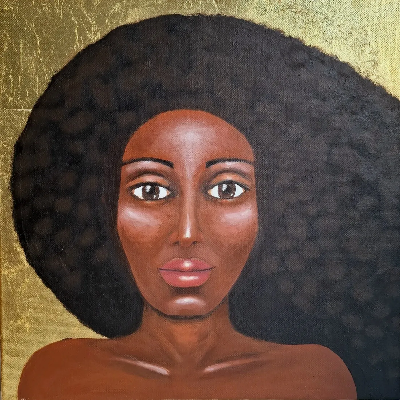 Akrylmålning Afro Goddess av Eva Elings