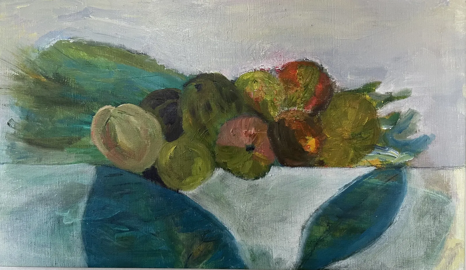 Oljemålning Kompott med fart av Sara Berlin