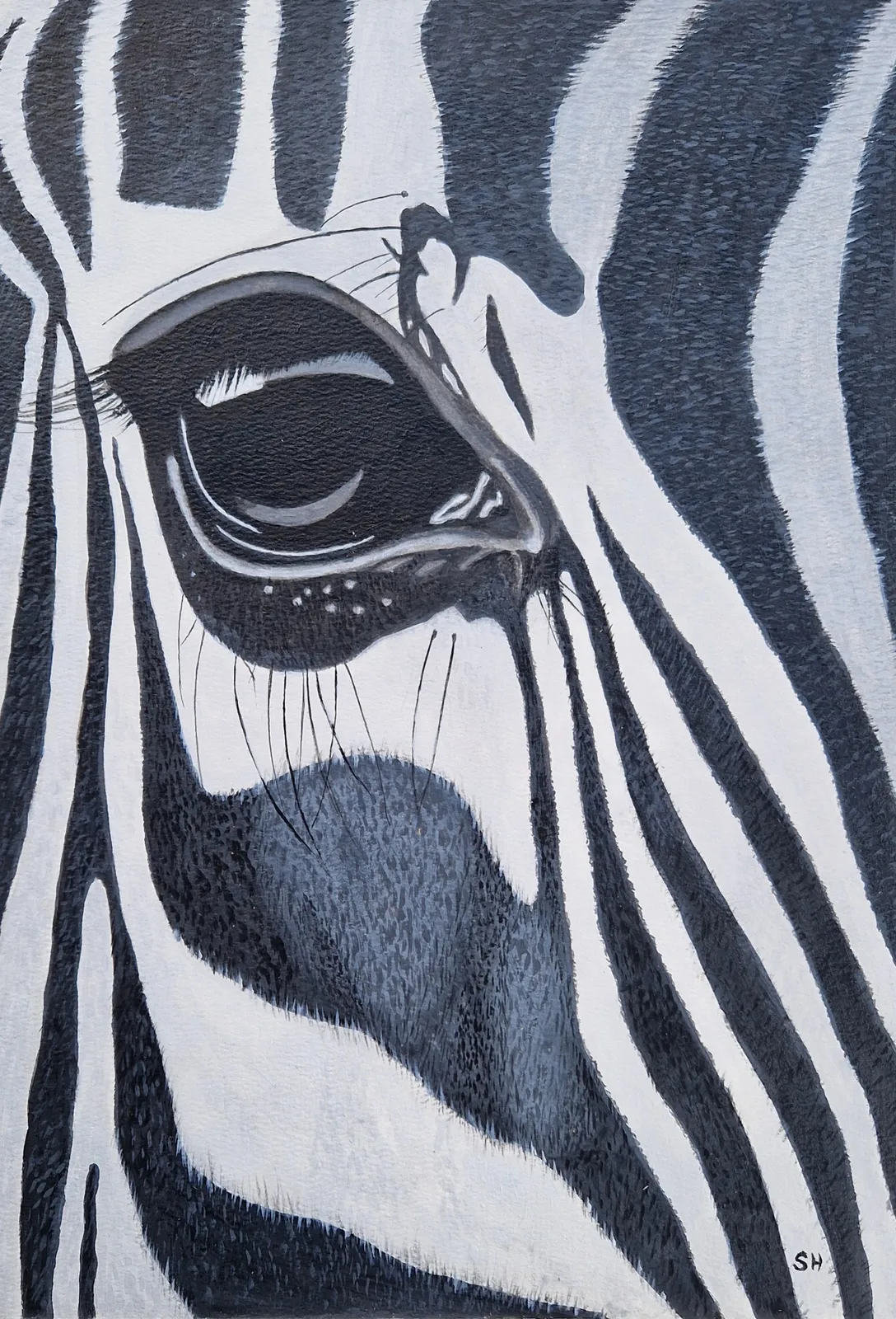 Akrylmålning Savannens öga av Susanne Hagemark